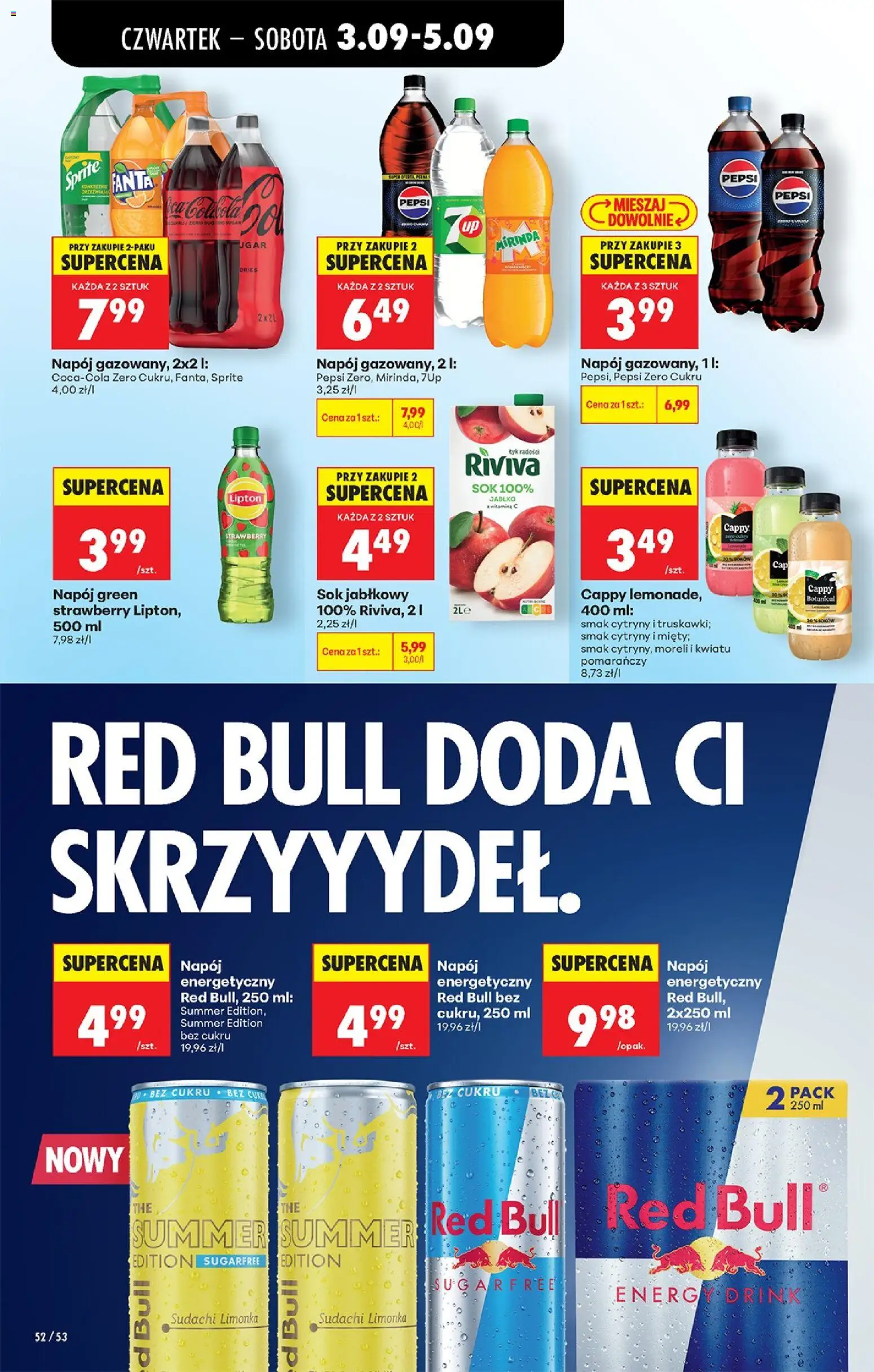 Biedronka Polsko leták - Codziennie niskie ceny od 03.09.2026 | Strana: 60 | Produkty: Pepsi, Fanta, Red Bull, Sprite