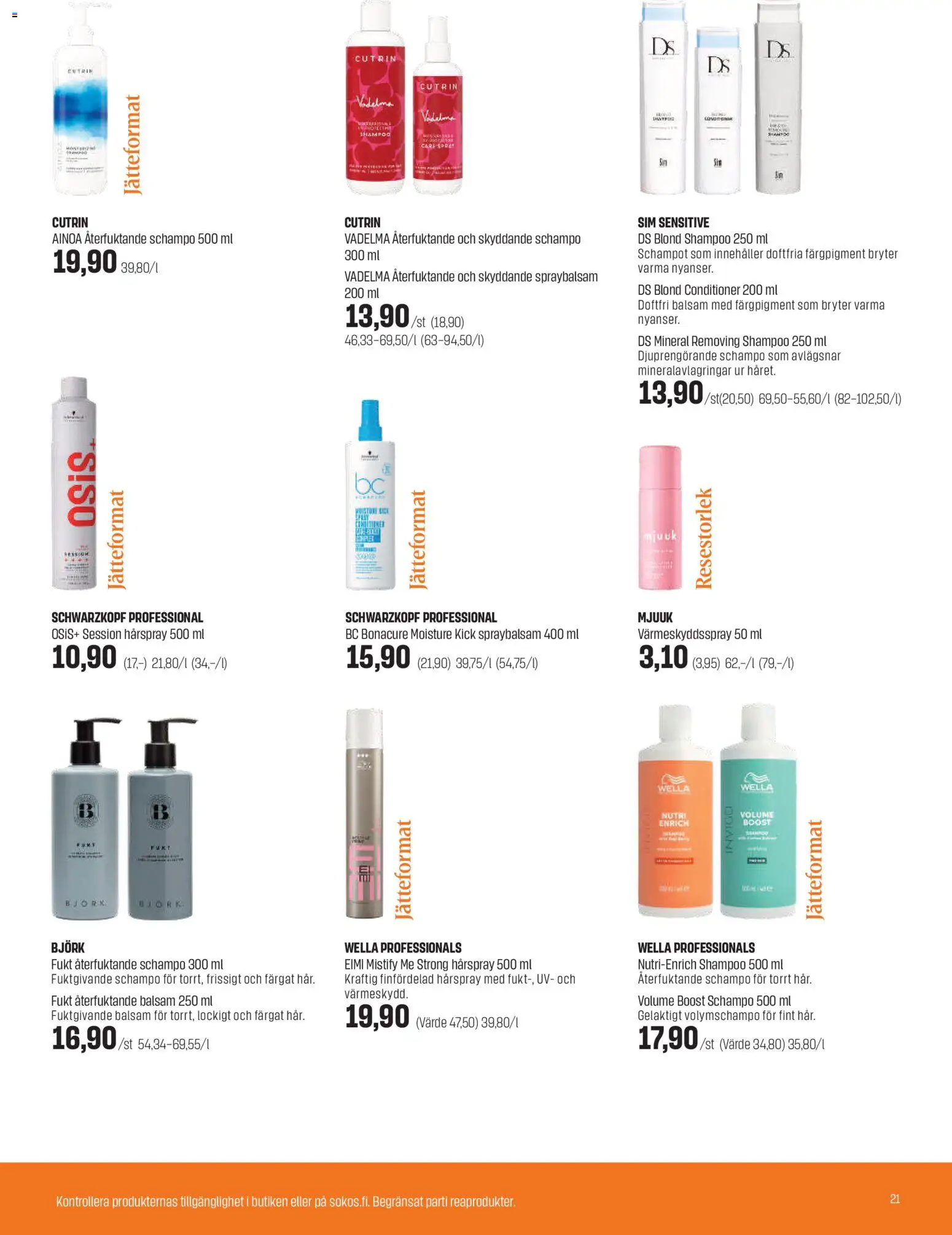 Sokos tarjoukset - Emotion – voimassa 10.06.2026 alkaen | Sivu: 21 | Tuotteet: Vadelma, Shampoo