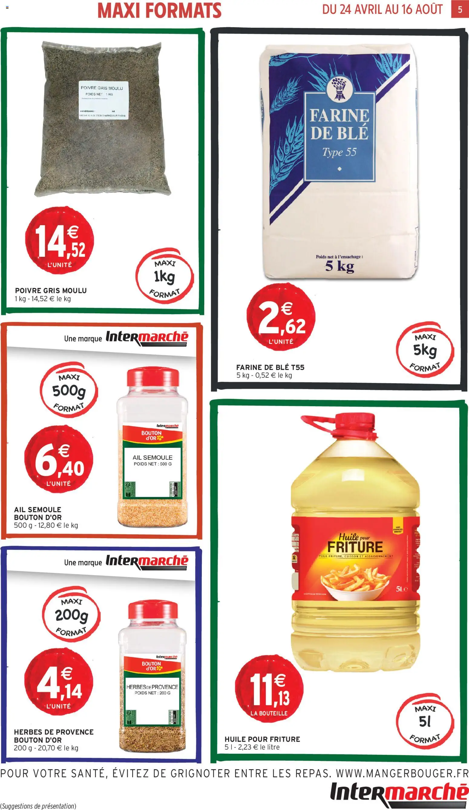 {H1} | Page: 5 | Produits: Farine de ble, Ail, Poivre, Herbes de provence