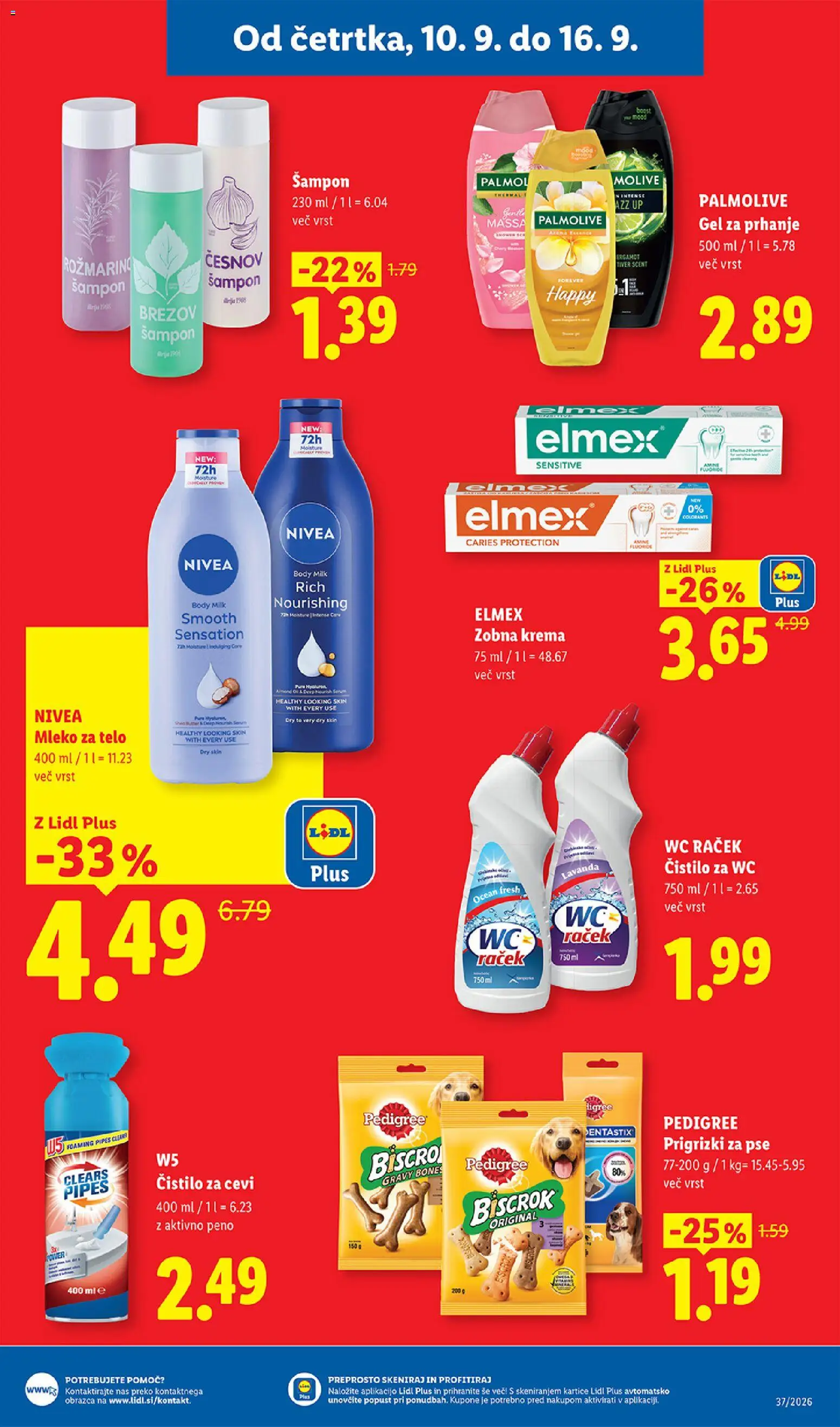 Novi Lidl katalog ponudbe – veljaven od 10.09.2026 | Stran: 19 | Izdelki: Gel za prhanje, Krema, Mleko, Prigrizki