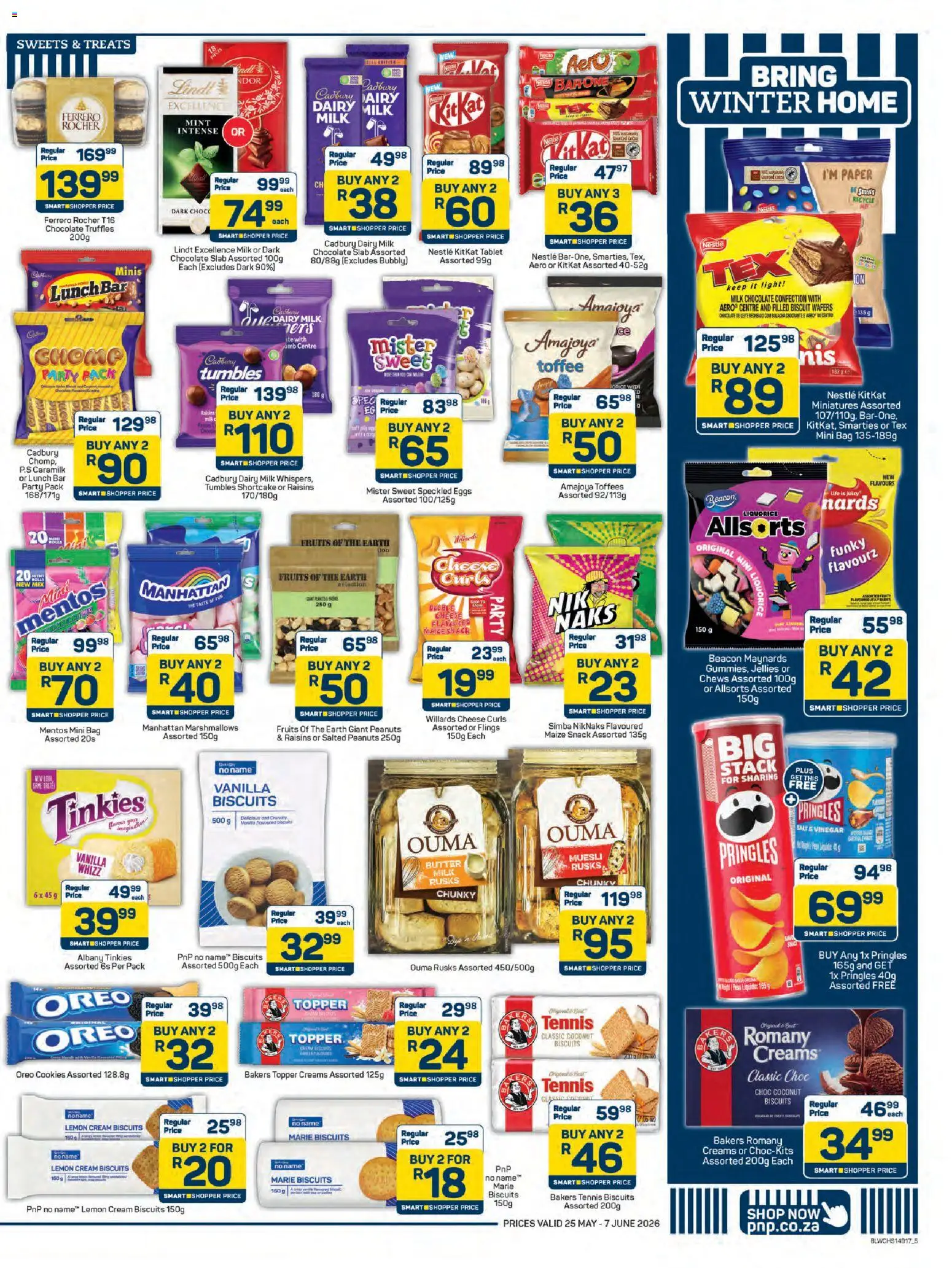 New Pick n Pay catalogue – valid from 25.05.2026 | Page: 5 | Products: Tablet, Chocolate, Raisins, Salt