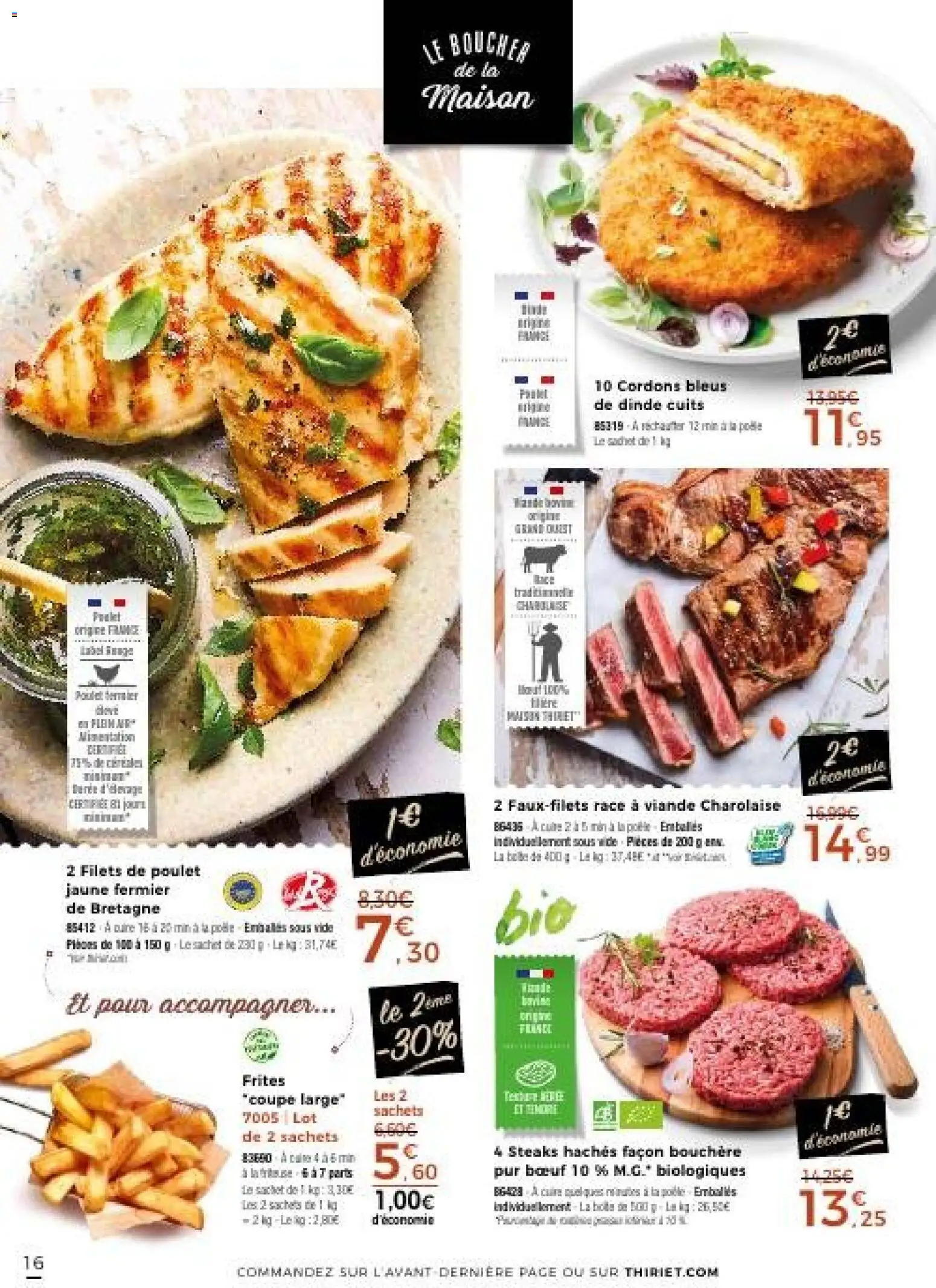 {H1} | Page: 16 | Produits: Frites, Steaks hachés façon, Viande