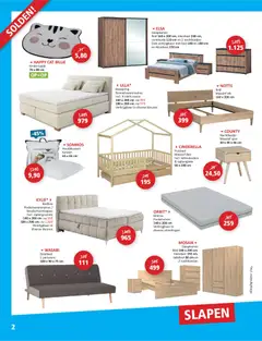Weba folder Solden - Voorbeeld van een folder van Weba, geldig van 26/06/2026 | Pagina: 2 | Producten: Bed, Matras, Ladekast, Nachtkastje
