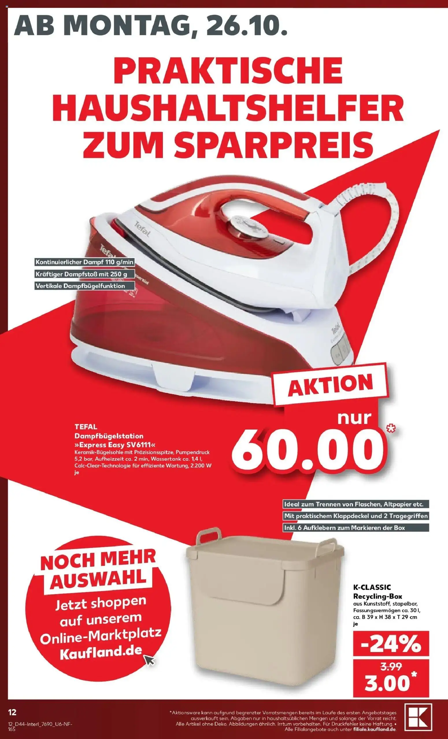 Prospekt Kaufland ab 26.10.2026 » Angebote Online zum Blättern | Seite: 16 | Produkte: Box