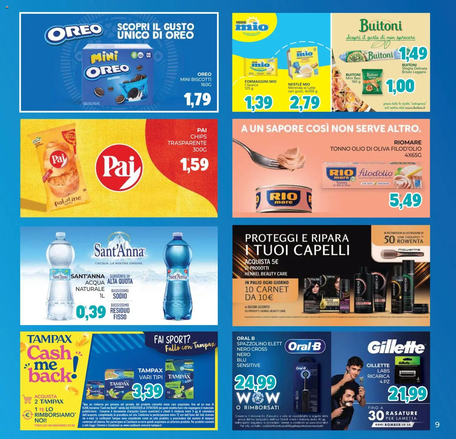 Volantino Eté del 12.06.2026 | Pagina: 9 | Prodotti: Spazzolino, Tè, Acqua, Olio