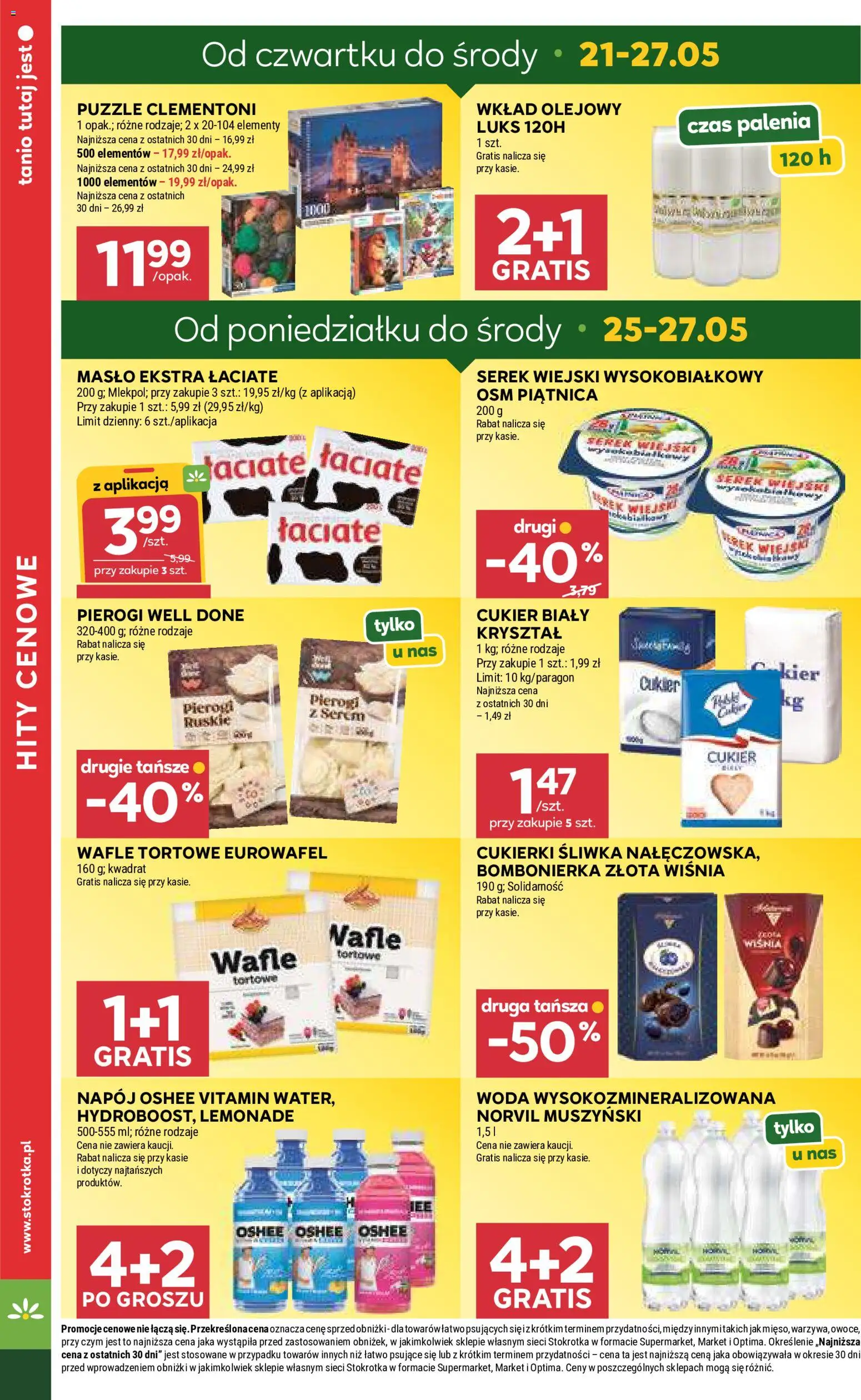 Stokrotka gazetka - Market od 21.05.2026 | Strona: 4 | Produkty: Wafle, Bombonierka, Masło, Woda