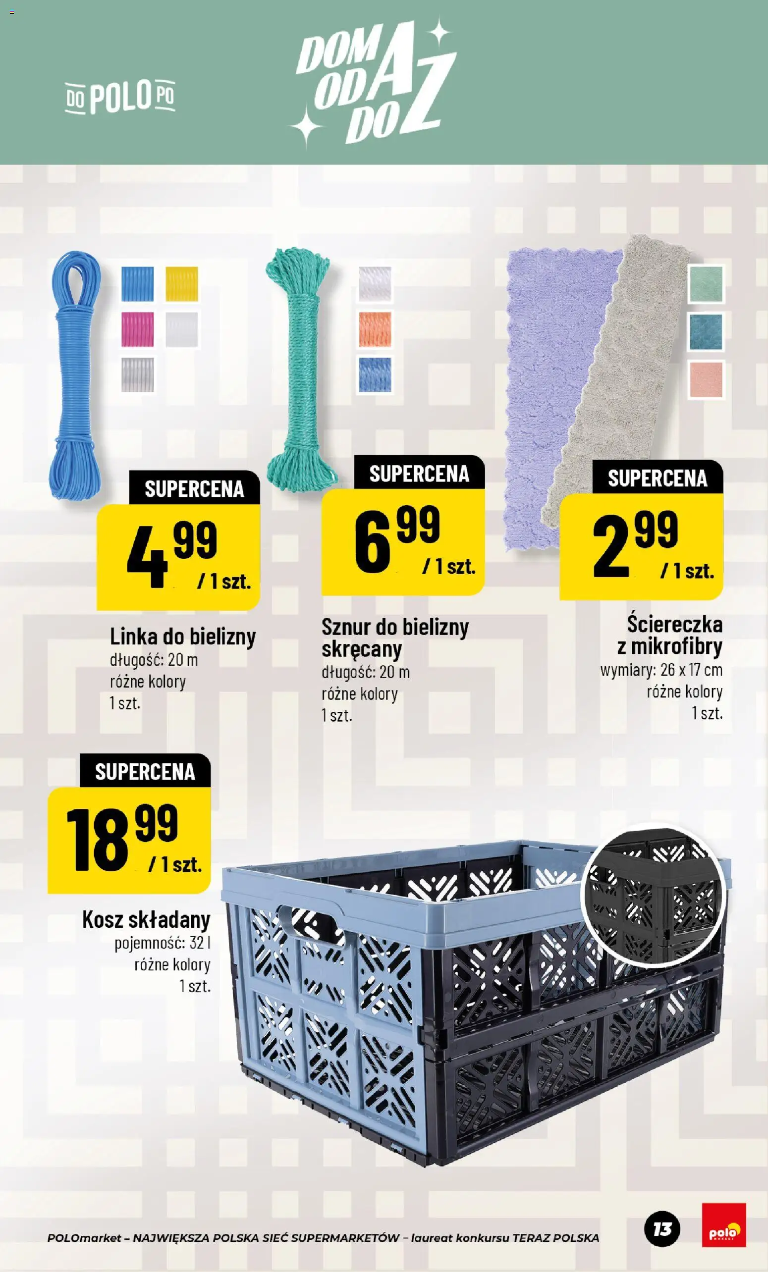 POLOmarket gazetka - Dom Przetwory od 22.05.2026 | Strona: 13 | Produkty: Kosz
