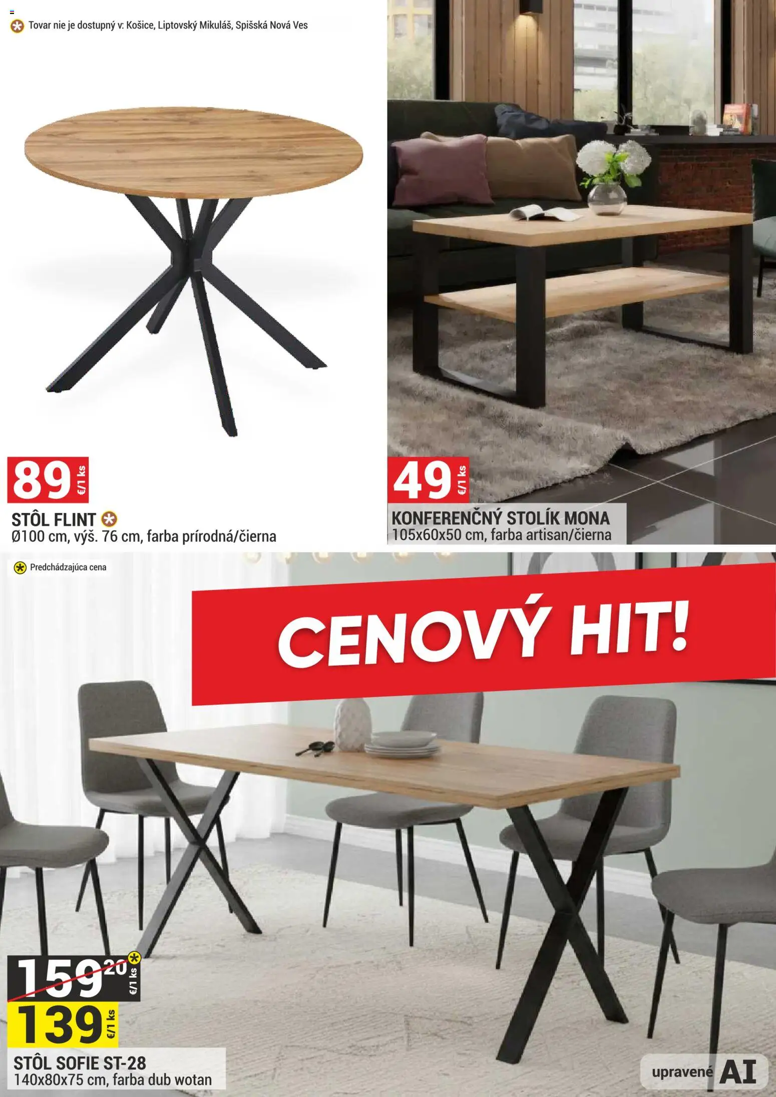 Nové Merkury Market akcie – leták je platný od 01.09.2026 | Strana: 30 | Produkty: Stôl, Konferenčný stolík