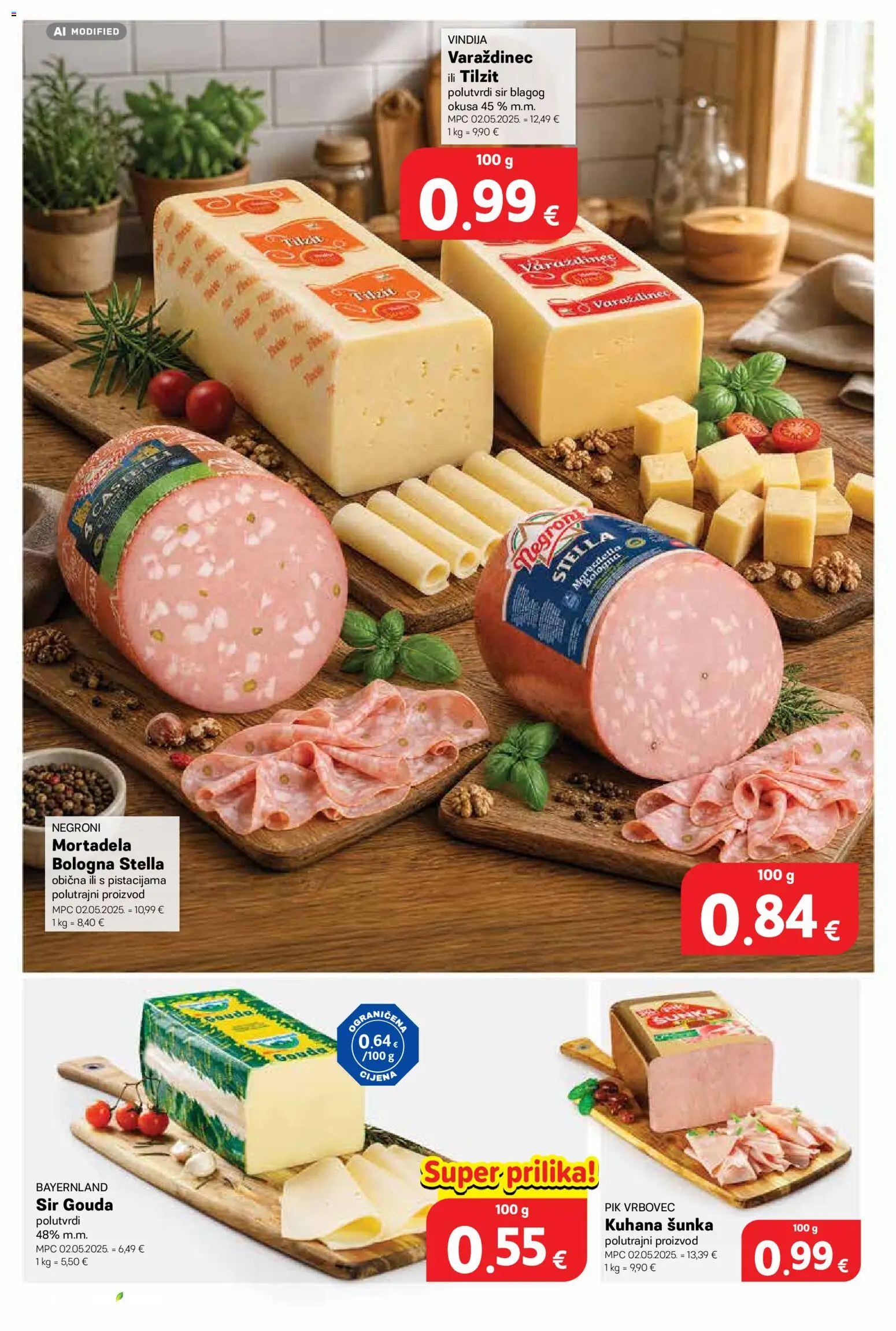 Plodine katalog | vrijedi od 12.08.2026 | Stranica: 28 | Proizvodi: Vindija, Polutvrdi sir, Šunka, Pik Vrbovec