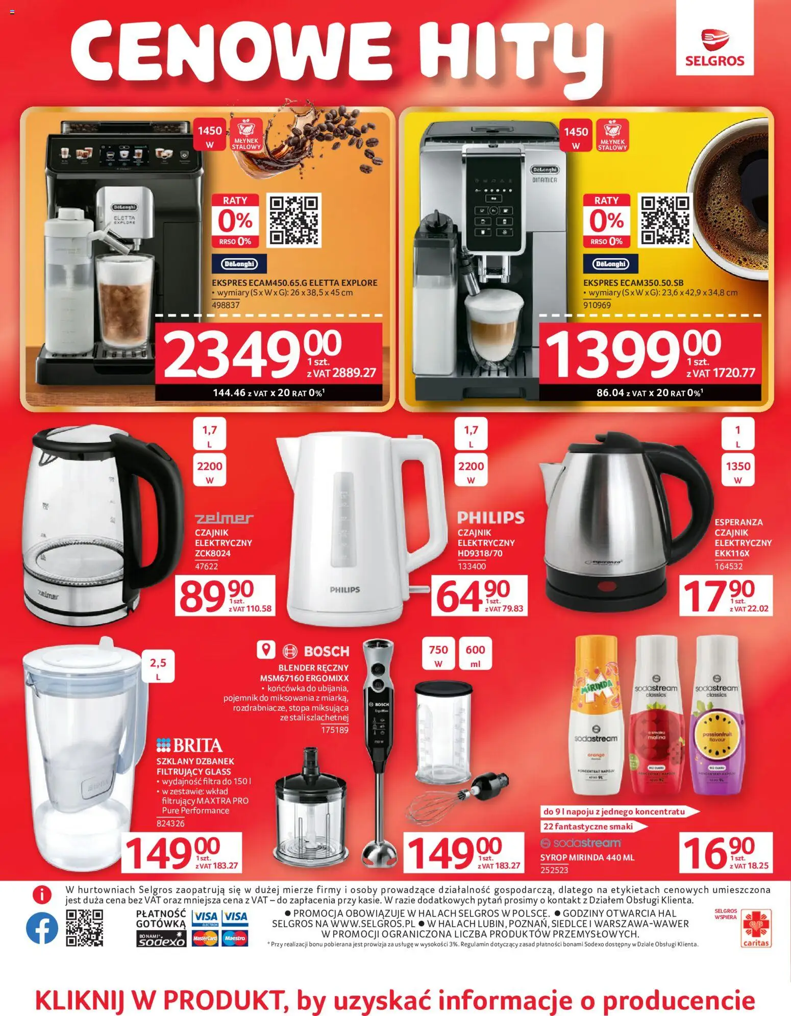 Selgros cash&carry gazetka - Oferta przemysłowa od 02.06.2026 | Strona: 18 | Produkty: Dzbanek, Czajnik, Młynek, Sodastream