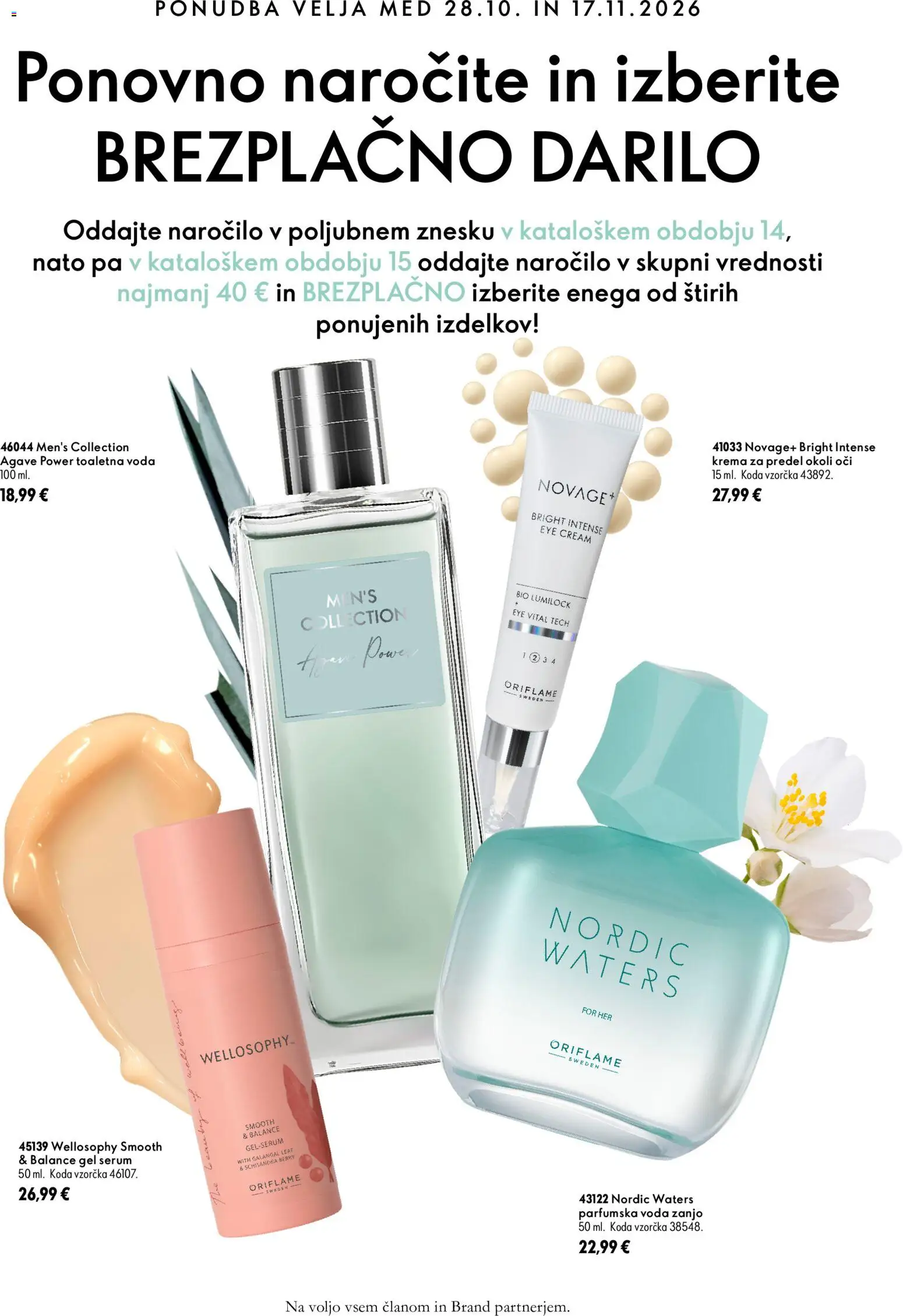 Novi Oriflame katalog ponudbe – veljaven od 28.10.2026 | Stran: 5 | Izdelki: Med, Voda, Toaletna voda, Parfumska voda