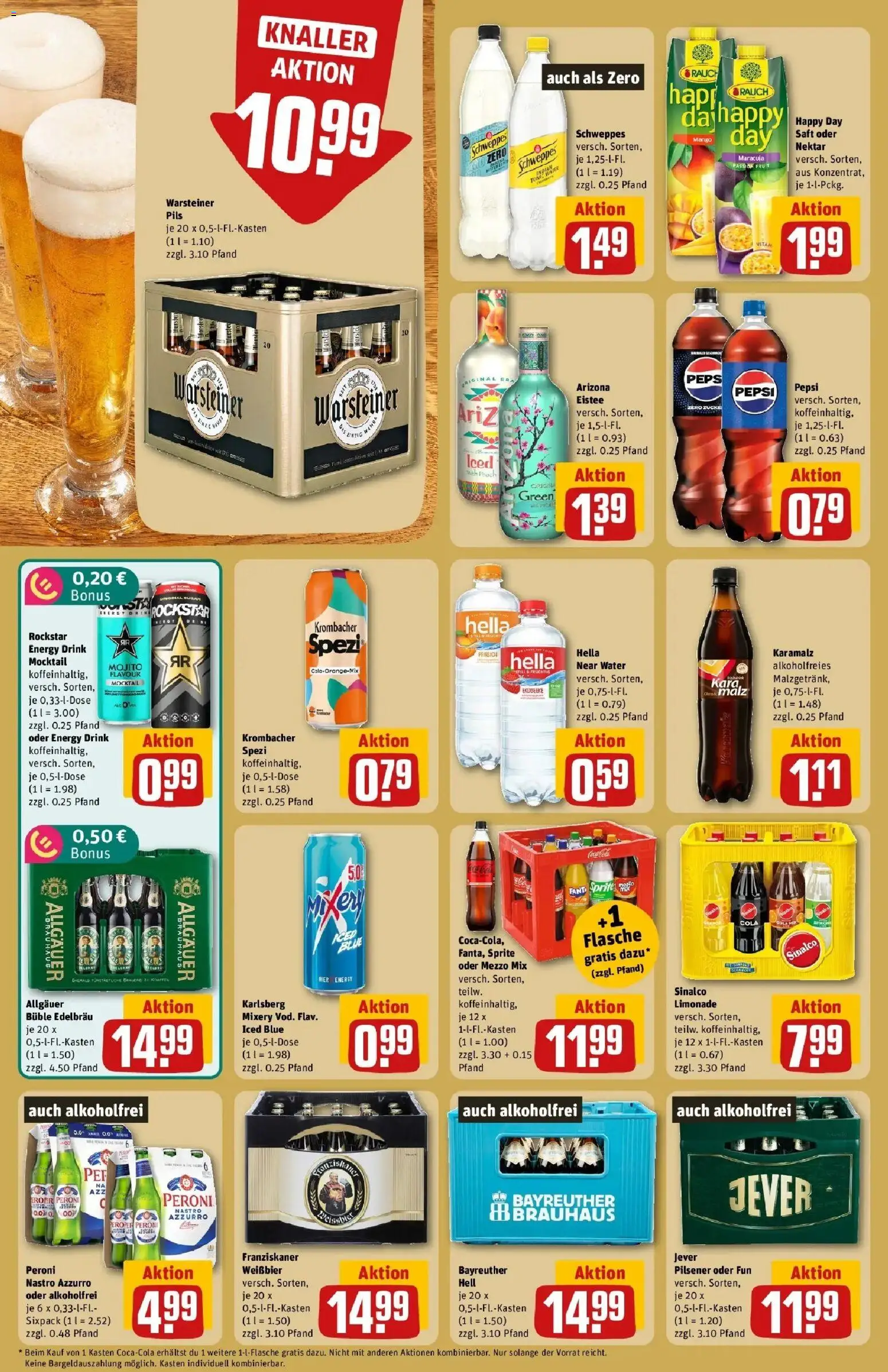 REWE Prospekt ab 12.10.2026 zum Blättern » Angebote | Seite: 18 | Produkte: Bier, Hella, Pepsi, Oder mezzo mix