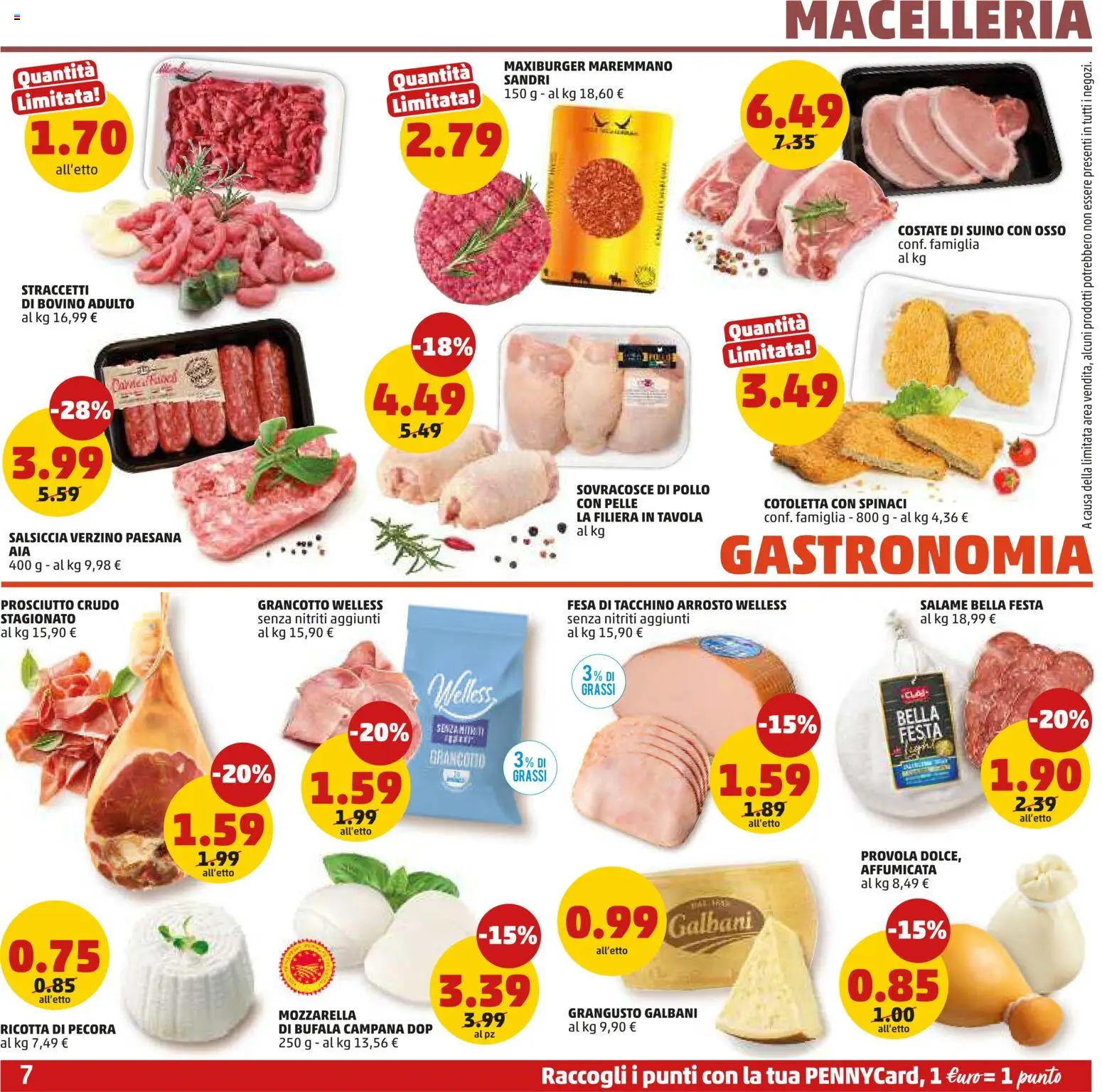 Volantino PENNY del 07.05.2026 | Pagina: 7 | Prodotti: Suino, Spinaci, Provola, Ricotta