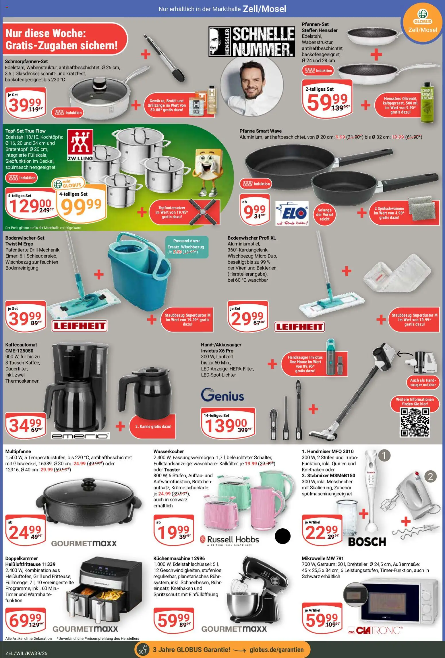 Globus Prospekt Zell – gültig ab 21.09.2026 | Seite: 27 | Produkte: Bosch, Grill, Toaster, Heißluftfritteuse