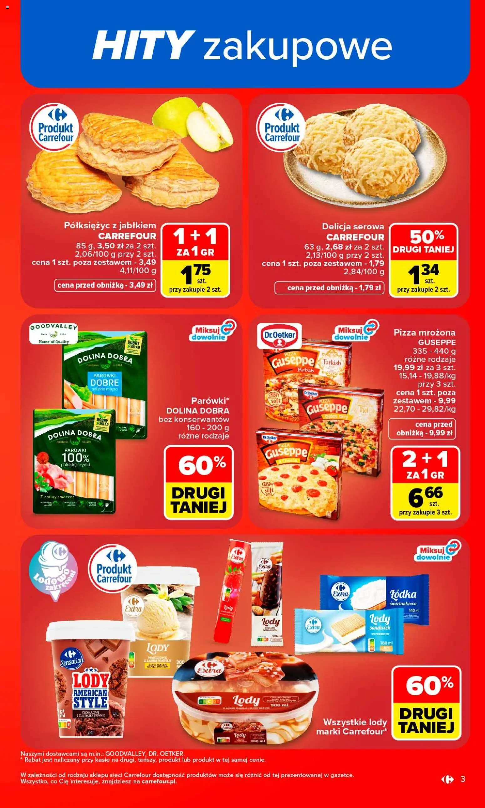 Carrefour gazetka od 31.08.2026 | Strona: 5 | Produkty: Sandwich, Parówki, Brownie, Ciasteczka