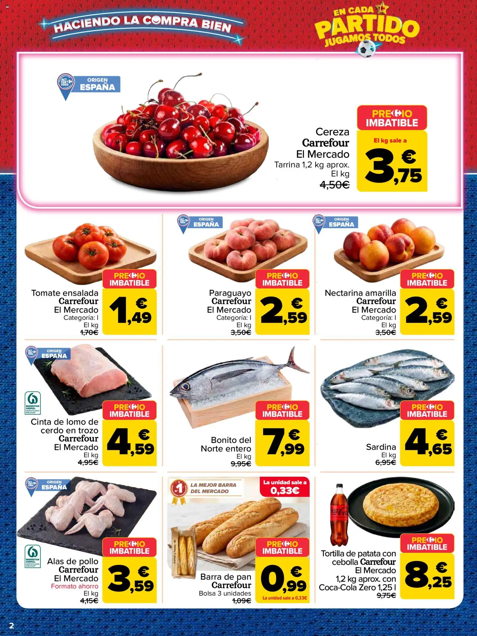 Carrefour Precio Imbatible │ válido desde el 03/07/2026 | Página: 2 | Productos: Cerdo, Ensalada, Παγωμένο τσάι, Bolsa