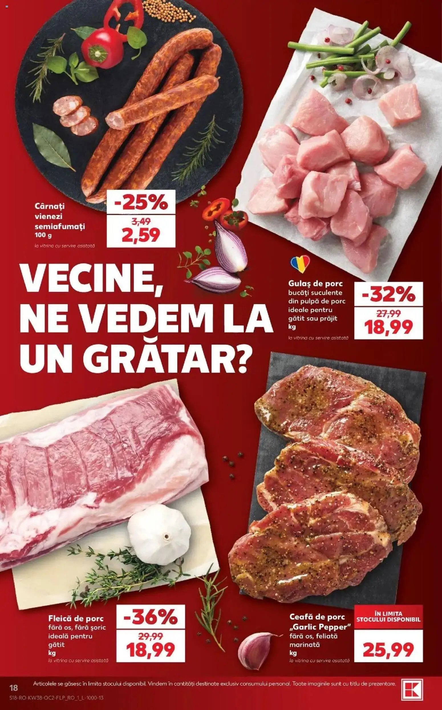 Kaufland Viseu de Sus 16.09.2026 - Revista si Oferta | Pagină: 18 | Produse: Ceafa de porc, Vitrină, Fleică, Cârnați