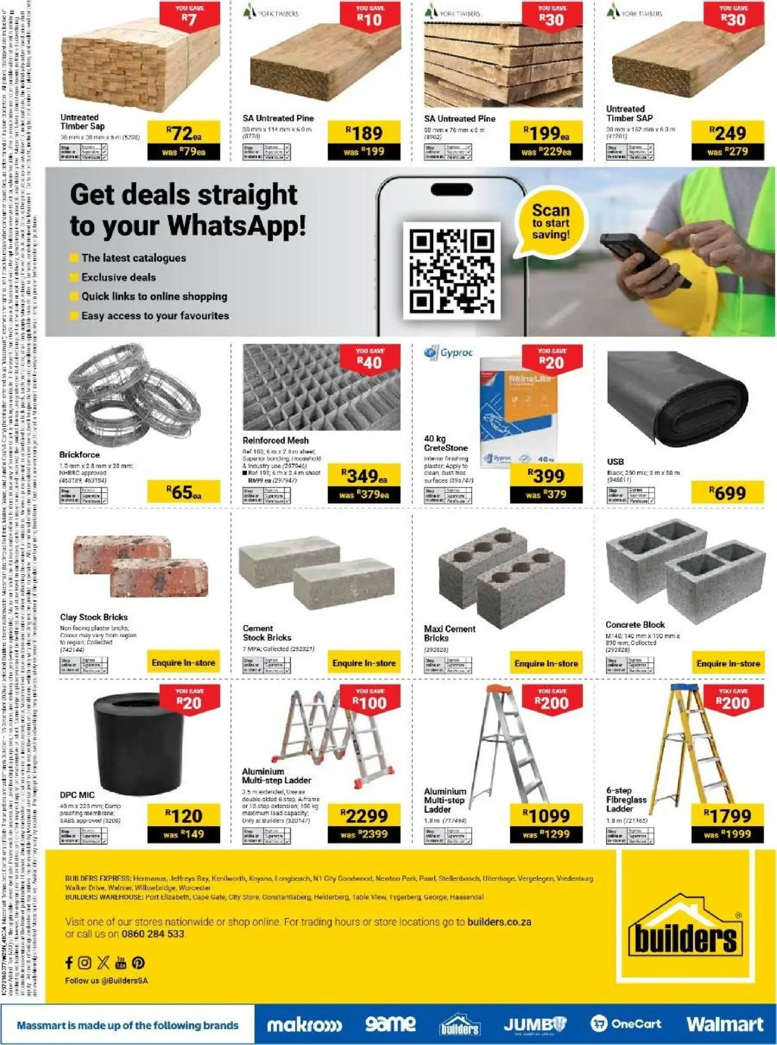 New Builders catalogue – valid from 06/10/2026 | Page: 8 | Products: Table, Plaster, Stock, Cement