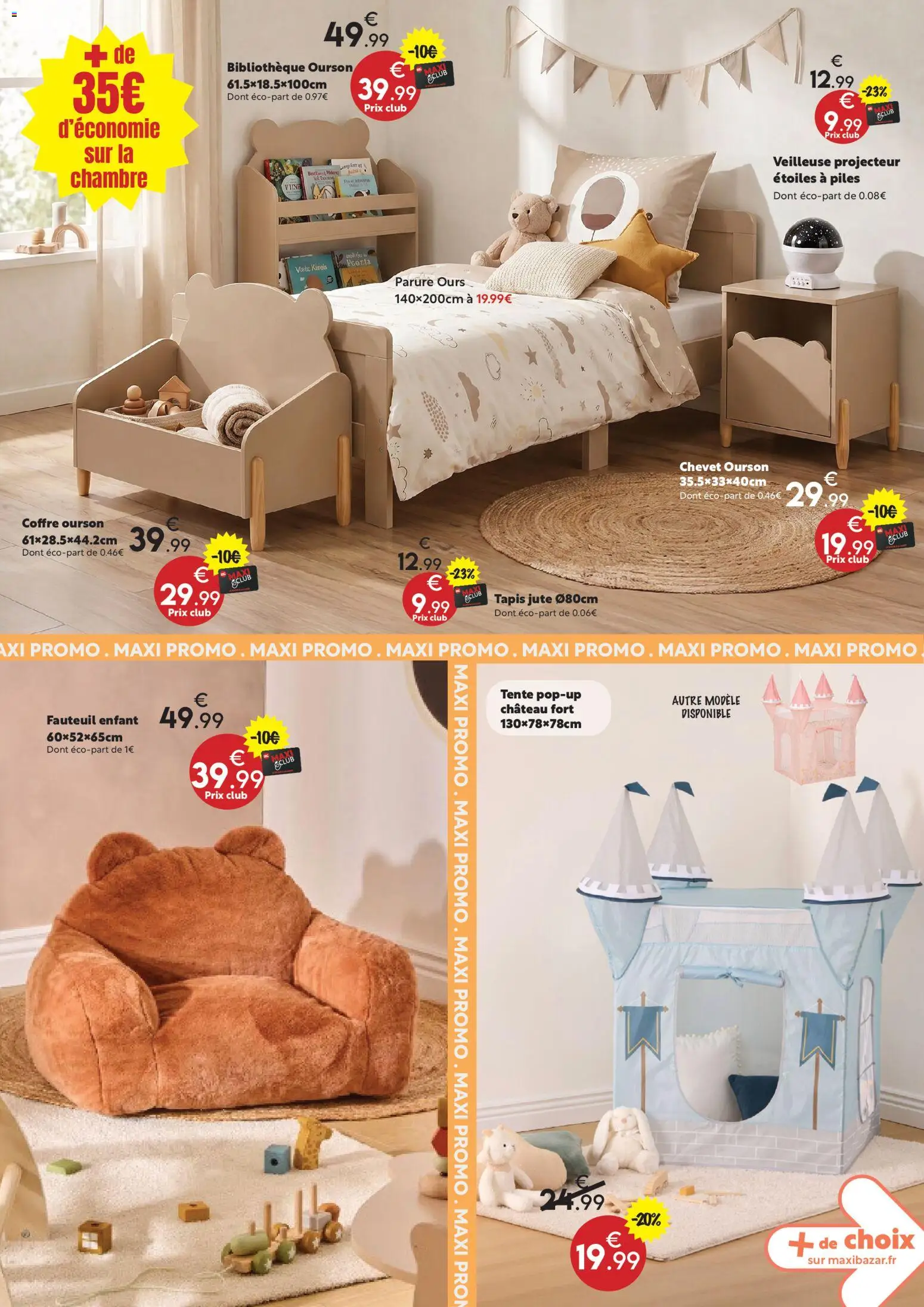 {H1} | Page: 4 | Produits: Tente, Fauteuil, Tapis, Piles