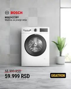 Gigatron katalog - pregled Gigatron kataloga - važi od 22.06.2026 | Strana: 2 | Proizvode: Bosch, Mašina za pranje veša