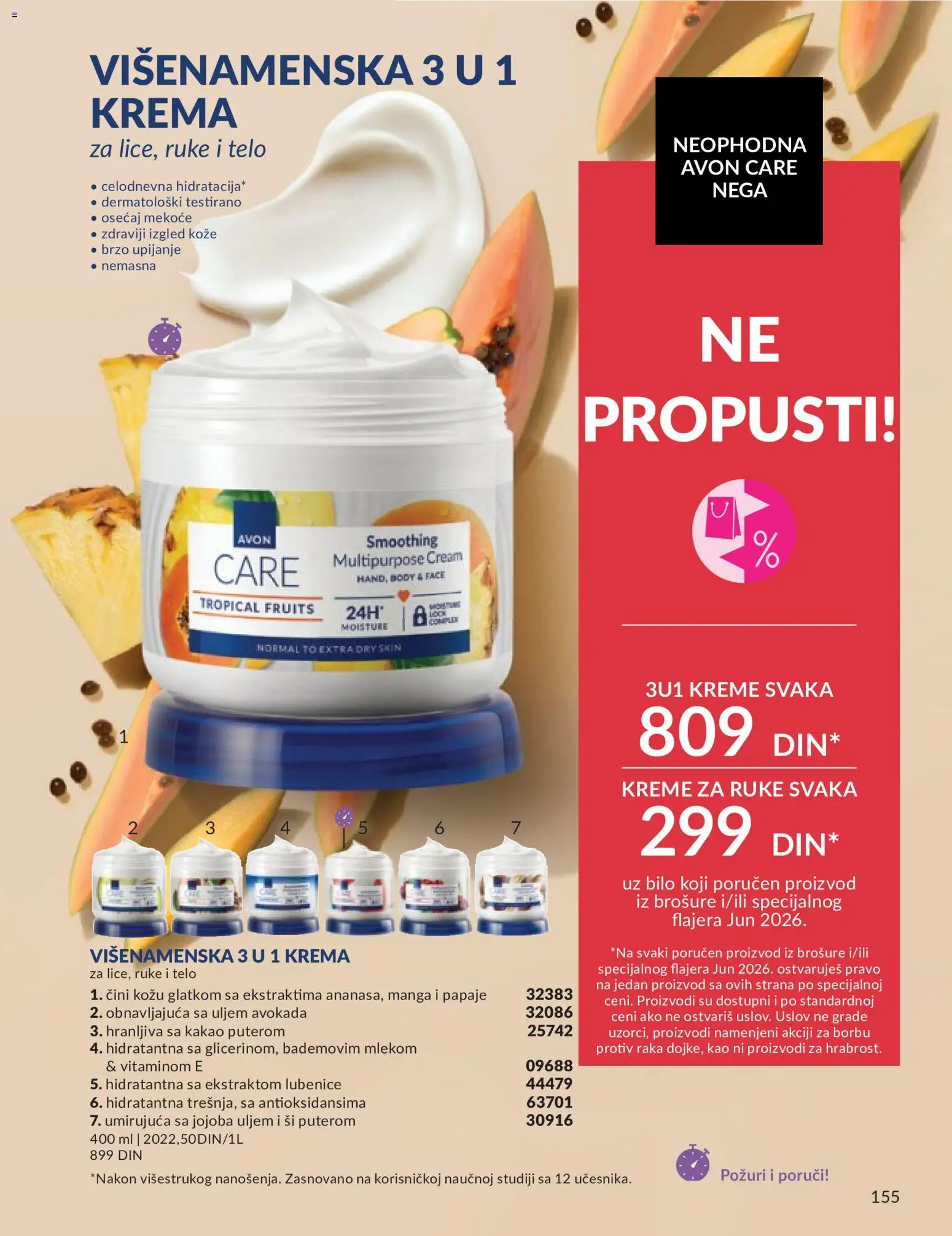 AVON katalog - važi od 01.06.2026 | Strana: 155 | Proizvode: Mango, Krema