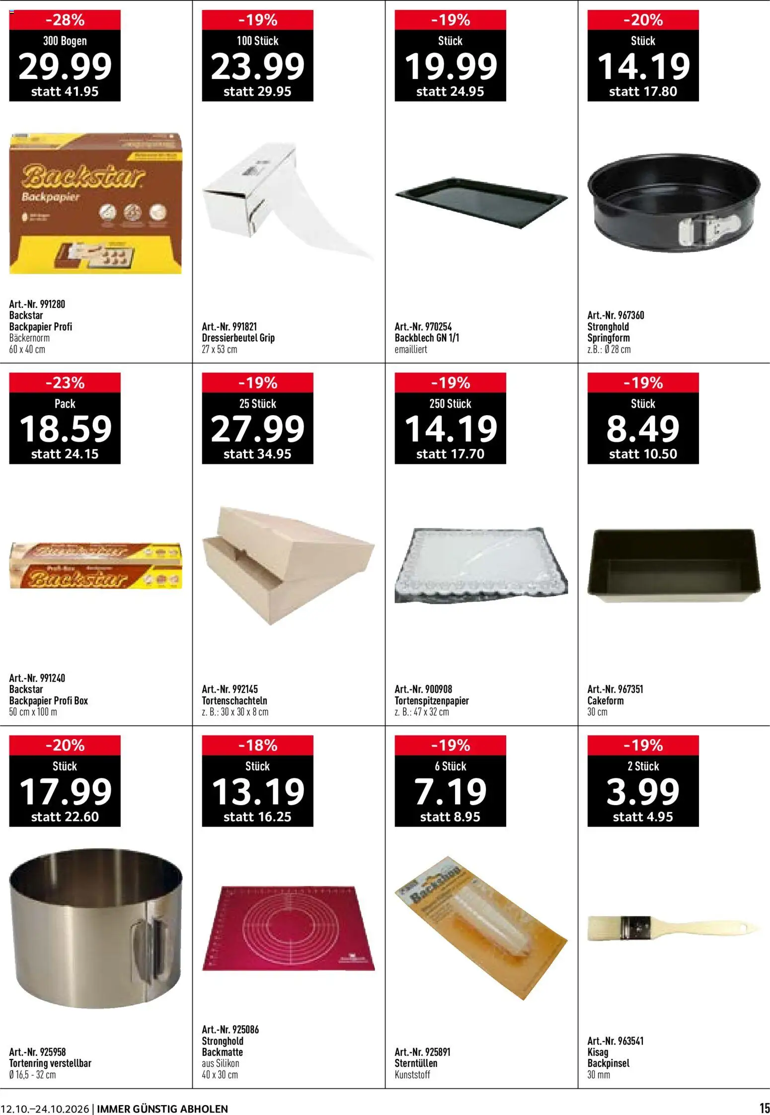 Prodega aktionen Bäckerei – gültig ab 12.10.2026 | Seite: 15 | Produkte: Box