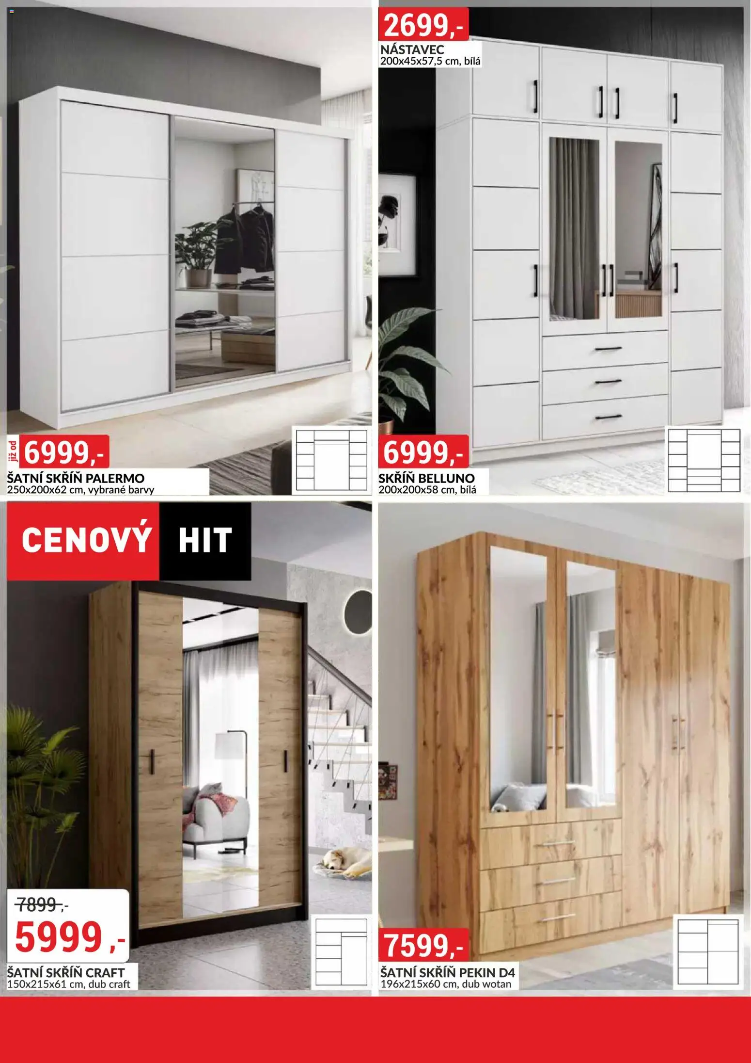 BAUMAX leták - Objevte svět nábytku od 01.08.2026 | Strana: 46 | Produkty: Šatní skříň, Barvy, Skříň