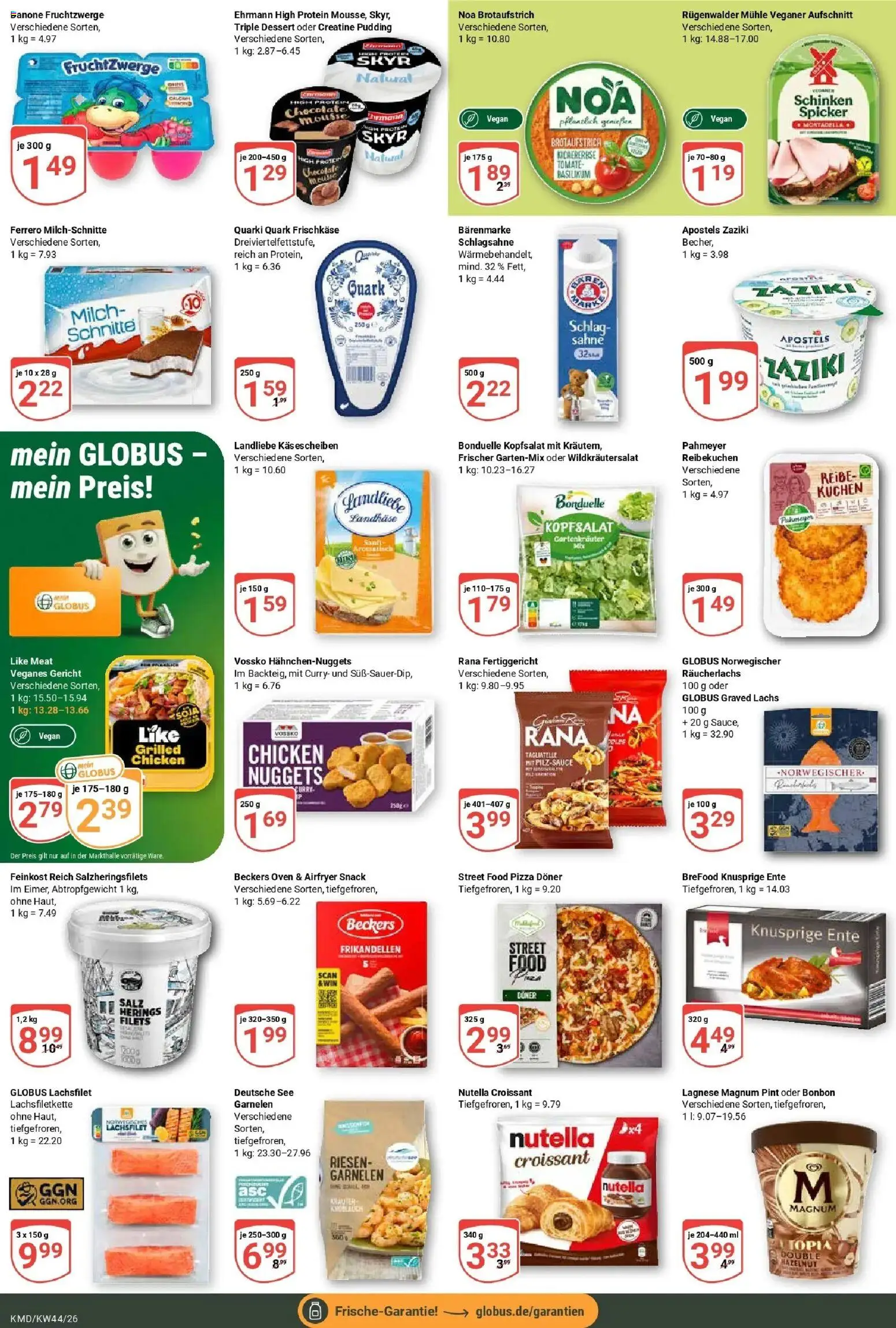 Globus Prospekt Köln (ab 26.10.2026) » Angebote online | Seite: 10 | Produkte: Pudding, Croissant, Nutella, Ferrero milchschnitte