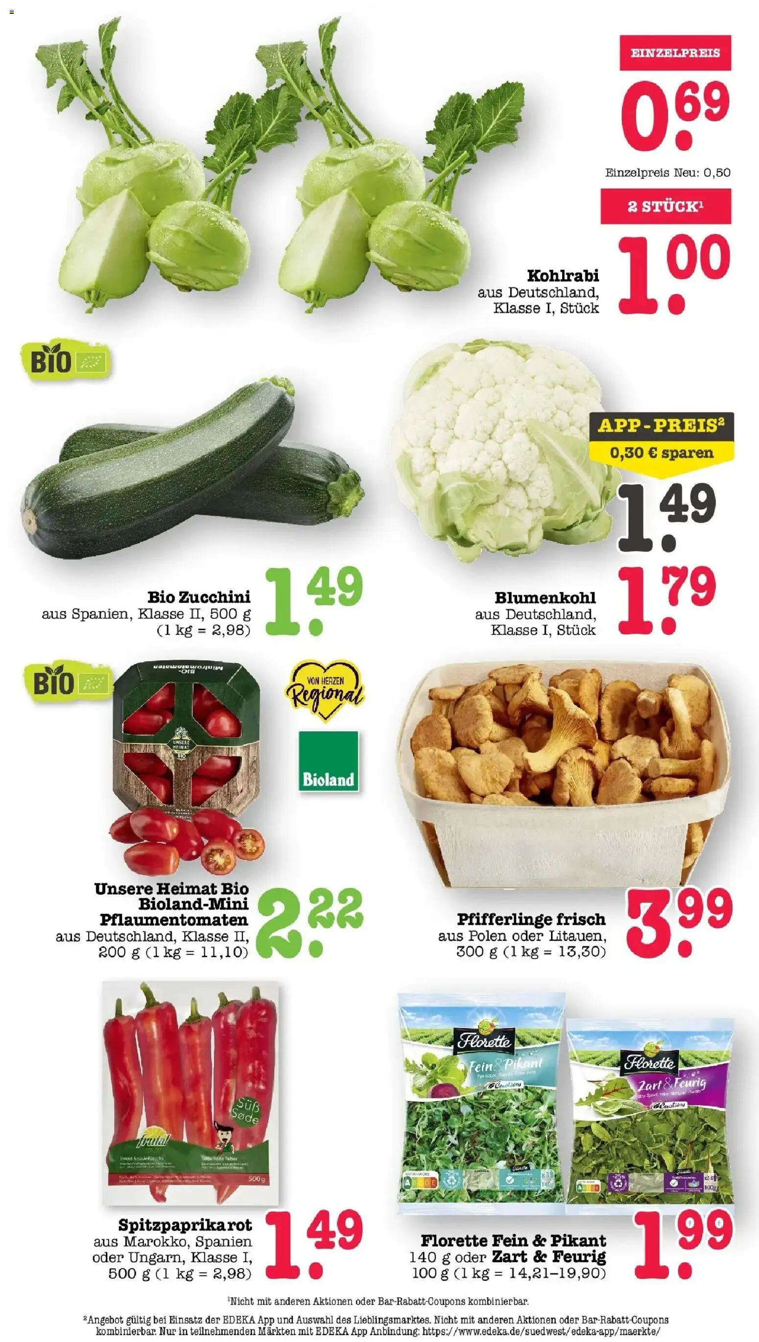 Edeka Prospekt Frankfurt Am Main (ab 24.08.2026) » Angebote Online | Seite: 21 | Produkte: Kohlrabi, Pfifferlinge, Blumenkohl, Zucchini