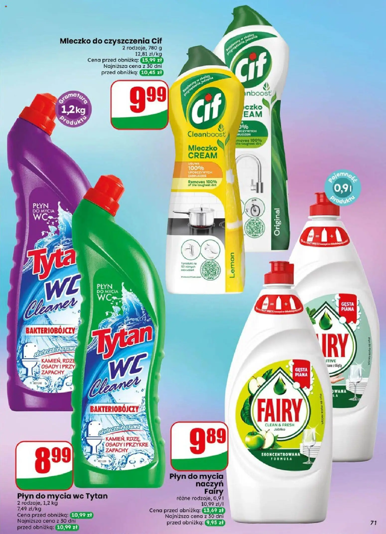 Dino gazetka od 06.05.2026 | Strona: 71 | Produkty: Cleaner, Mięta, Fairy, Płyn do mycia naczyń