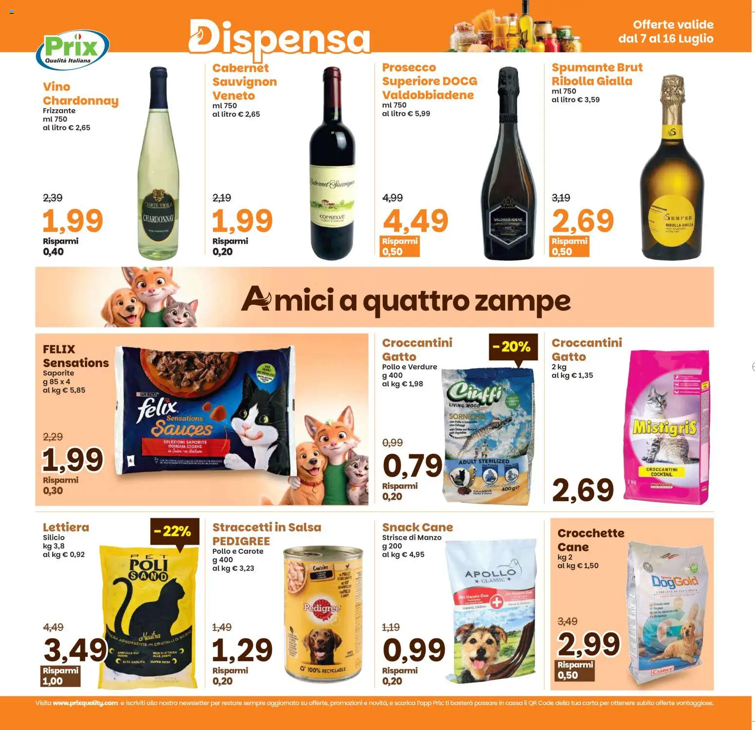 Volantino Prix del 07/07/2026 | Pagina: 20 | Prodotti: Manzo, Prosecco, Salsa, Crocchette