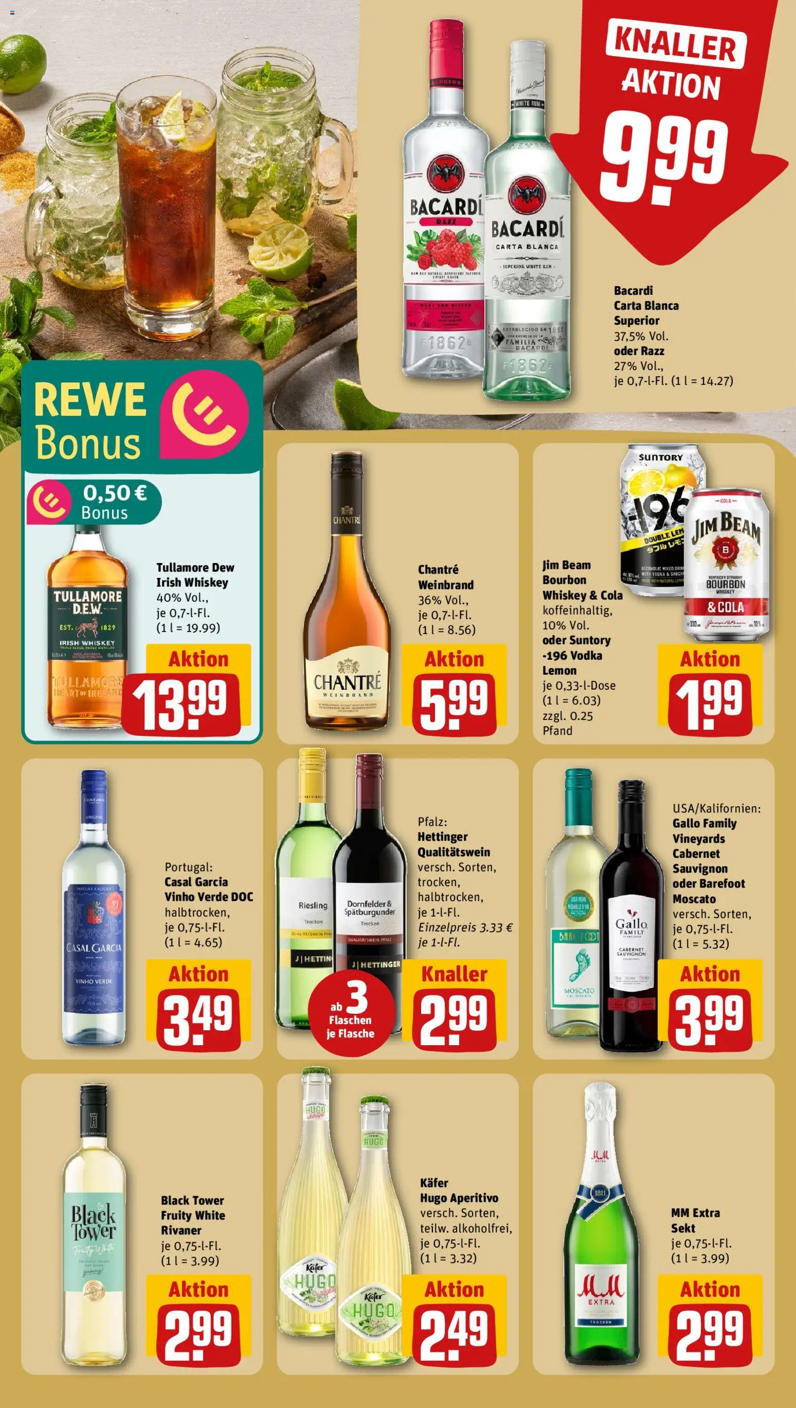Rewe Prospekt 	 – gültig ab 02.03.2026 | Seite: 23 | Produkte: Bacardi, Jim beam, Chantré, Whiskey