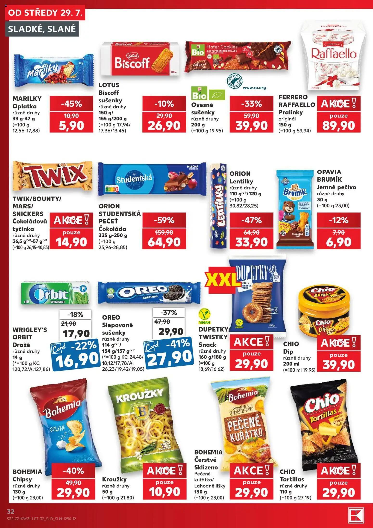 Kaufland leták - Brno od 29.07.2026 | Strana: 32 | Produkty: Vegan, Cookies, Pečivo, Dupetky
