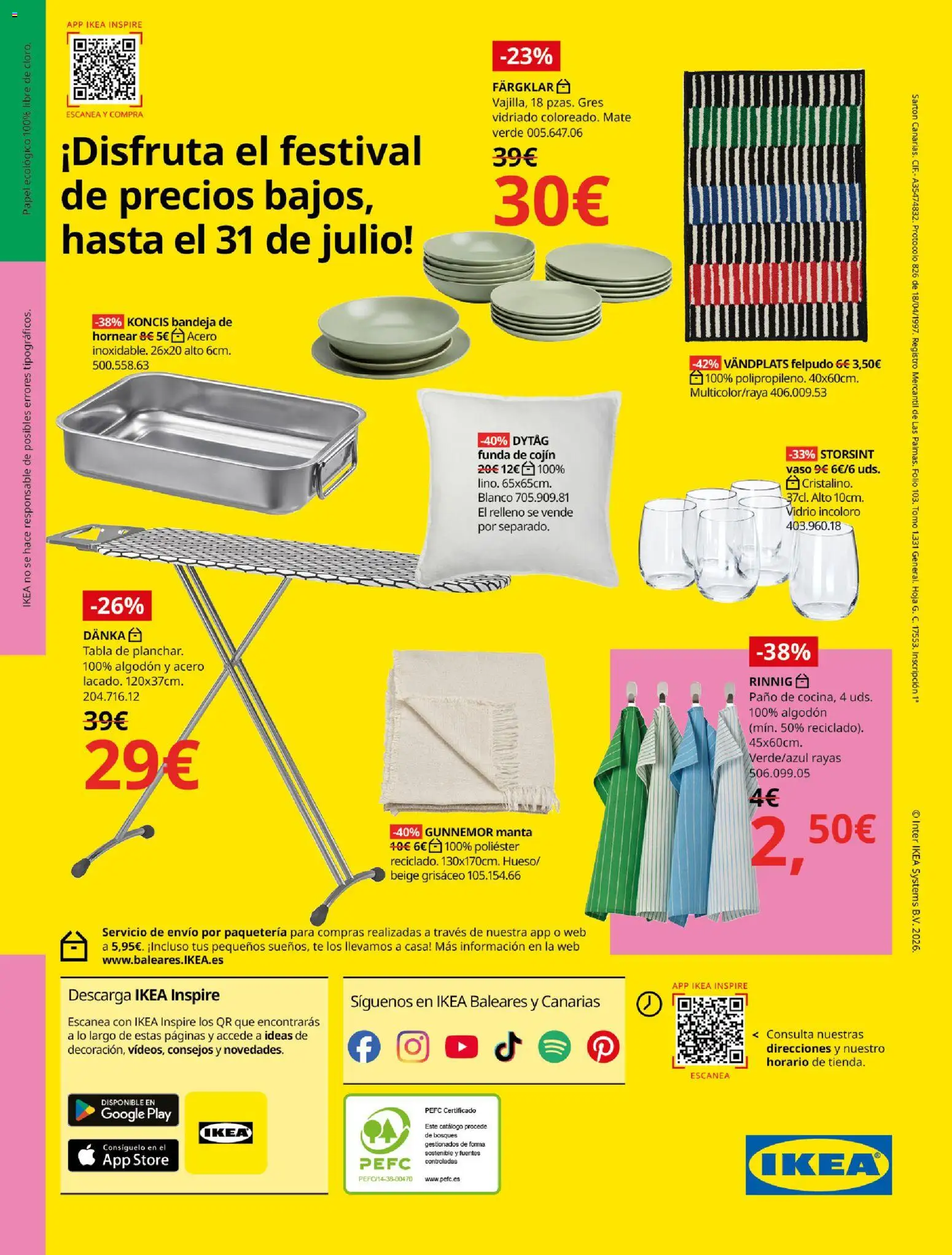 Catálogo IKEA Festival │ válido desde el 01/07/2026 | Página: 8 | Productos: Funda, Cojín, Bandeja, Felpudo