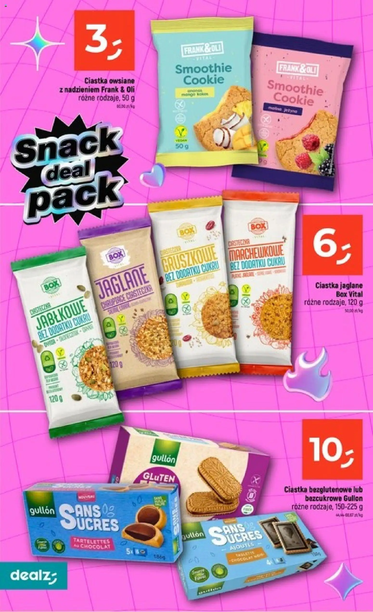 Dealz gazetka - Szkolne Mega Ceny od 06.08.2026 | Strona: 8 | Produkty: Smoothie, Ciastka bezglutenowe, Ciastka, Ciasteczka