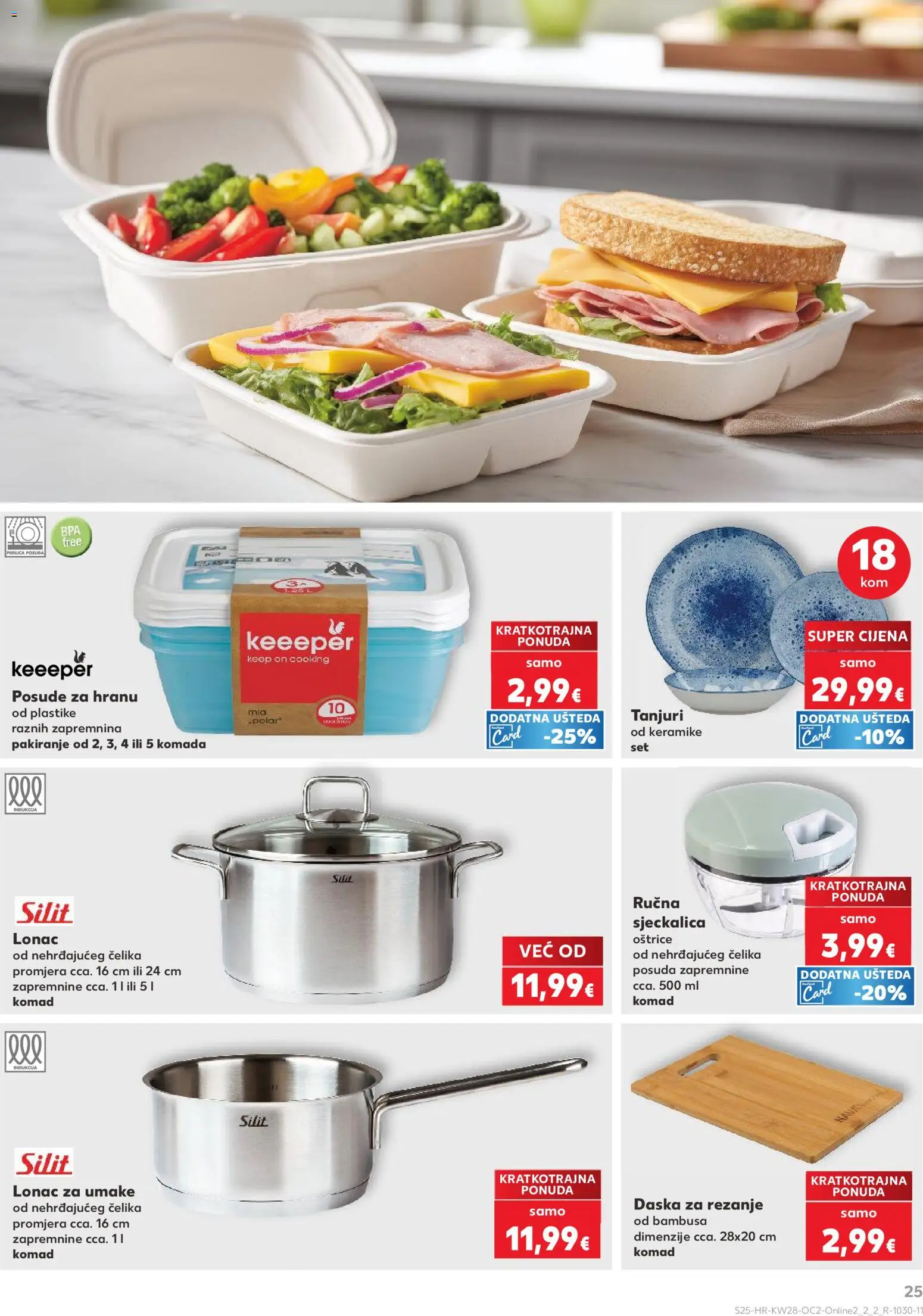 Kaufland katalog | vrijedi od 08.07.2026 | Stranica: 25 | Proizvodi: Perilica posuđa, Sjeckalica, Tanjuri, Lonac