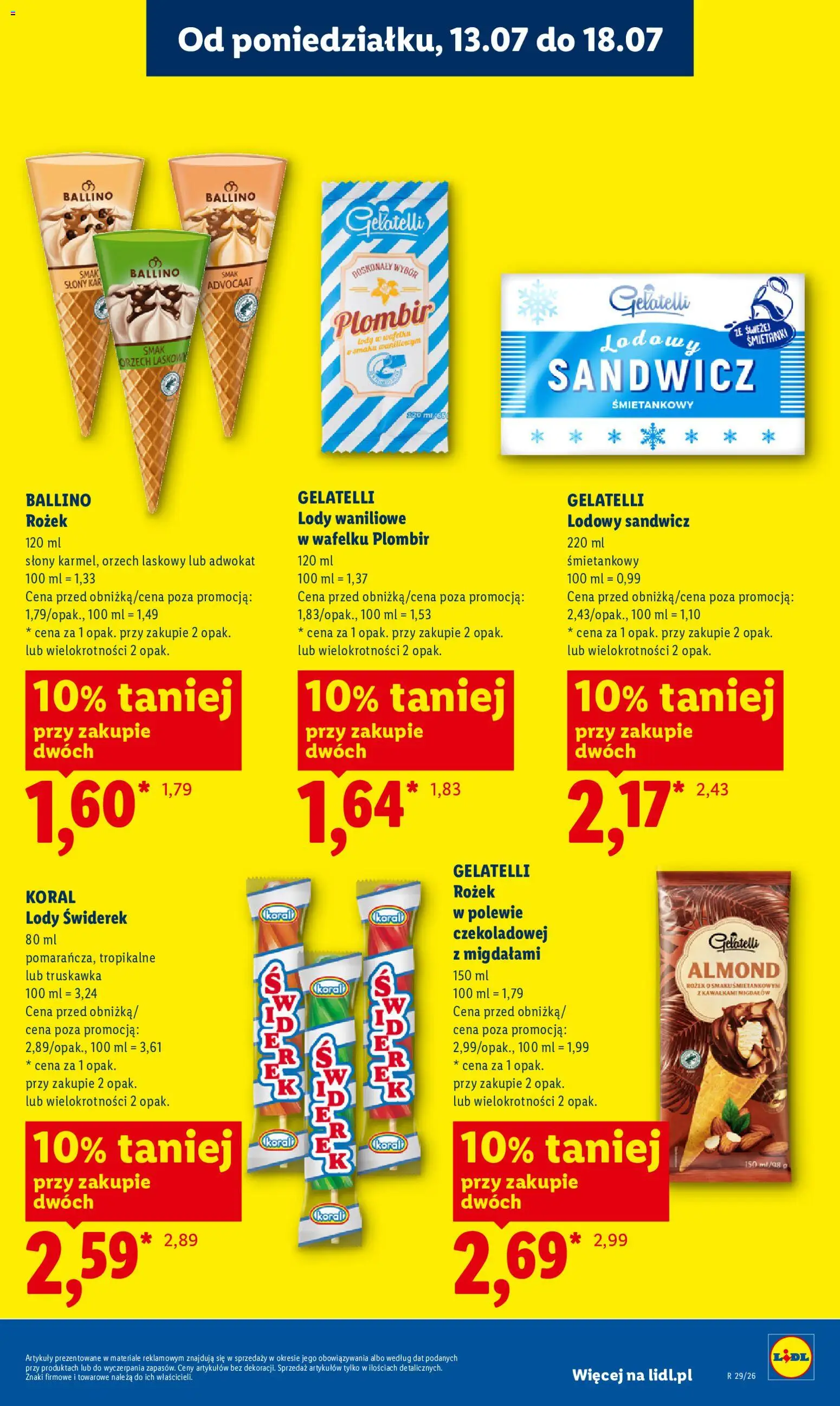 Lidl Polsko leták od 13.07.2026 | Strana: 55 | Produkty: Plombir, Gelatelli