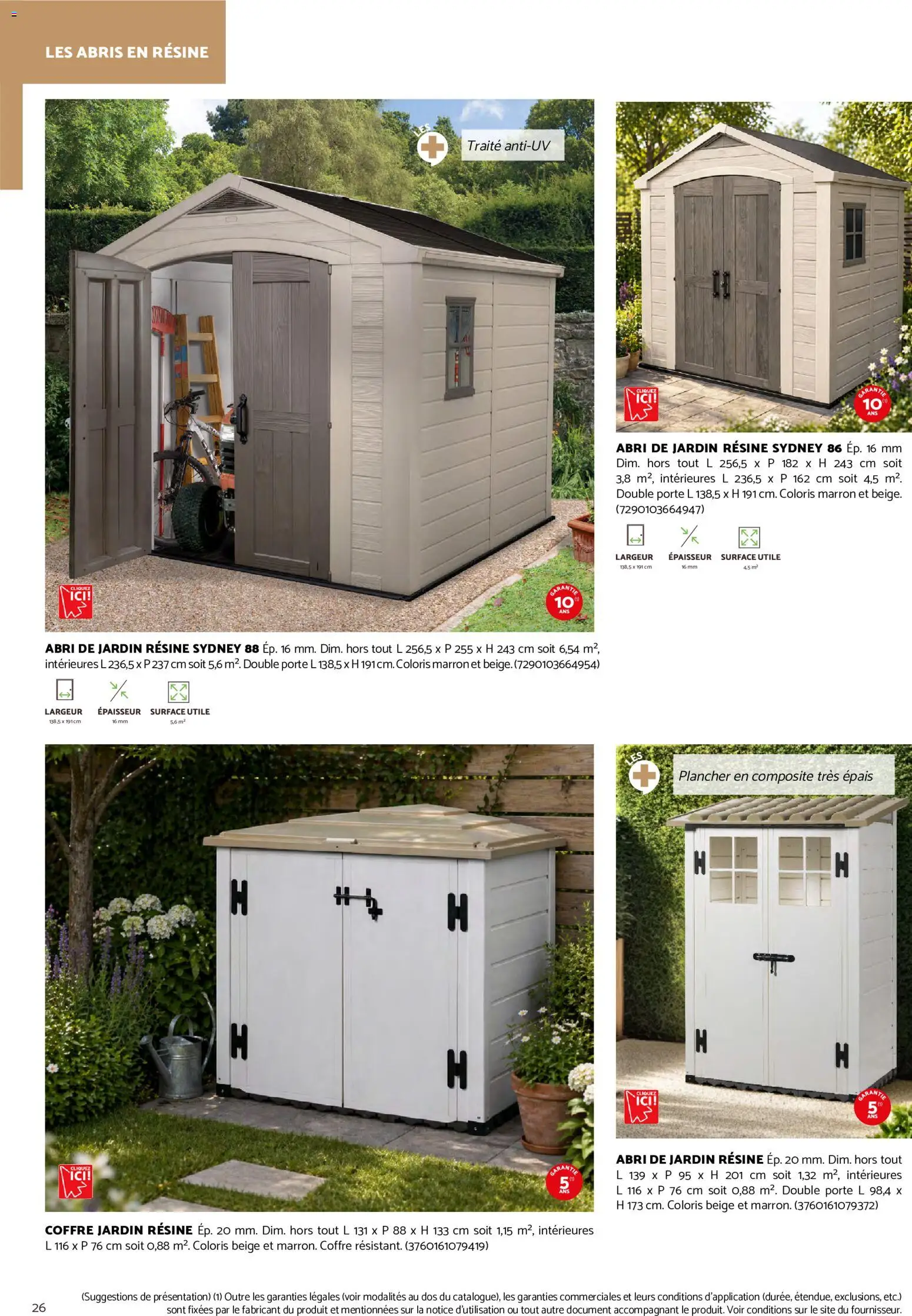 {H1} | Page: 26 | Produits: Porte, Abri de jardin