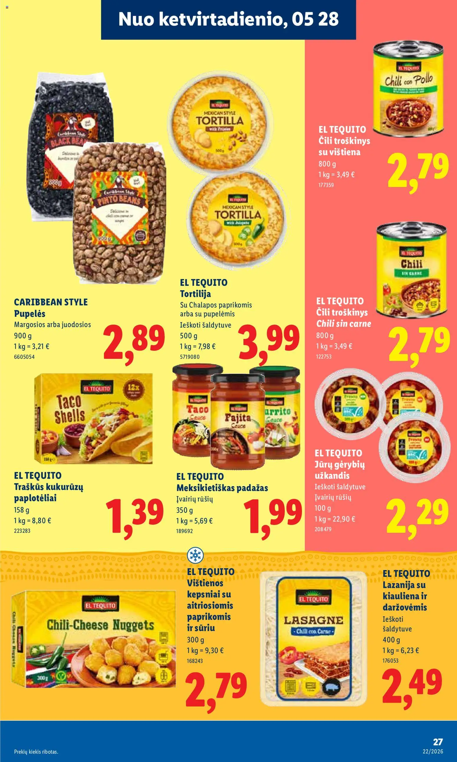 LIDL akcijos nuo 25.05.2026 | Puslapis: 19 | Prekių: Vištienos, Pupelės, Kiauliena, Padažas