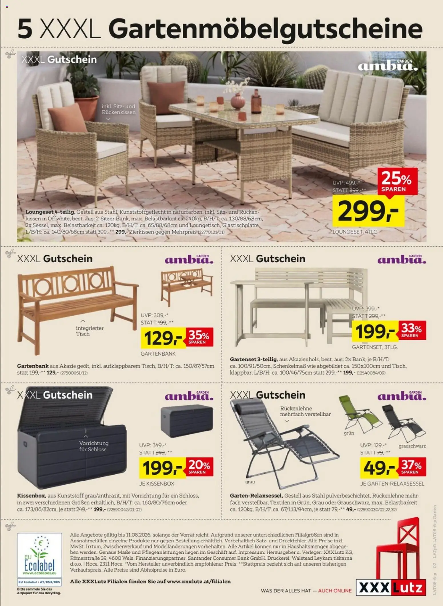 XXXLutz - Gartenmöbel gültig ab 28.07.2026 | Seite: 2 | Produkte: Kissen, Tisch