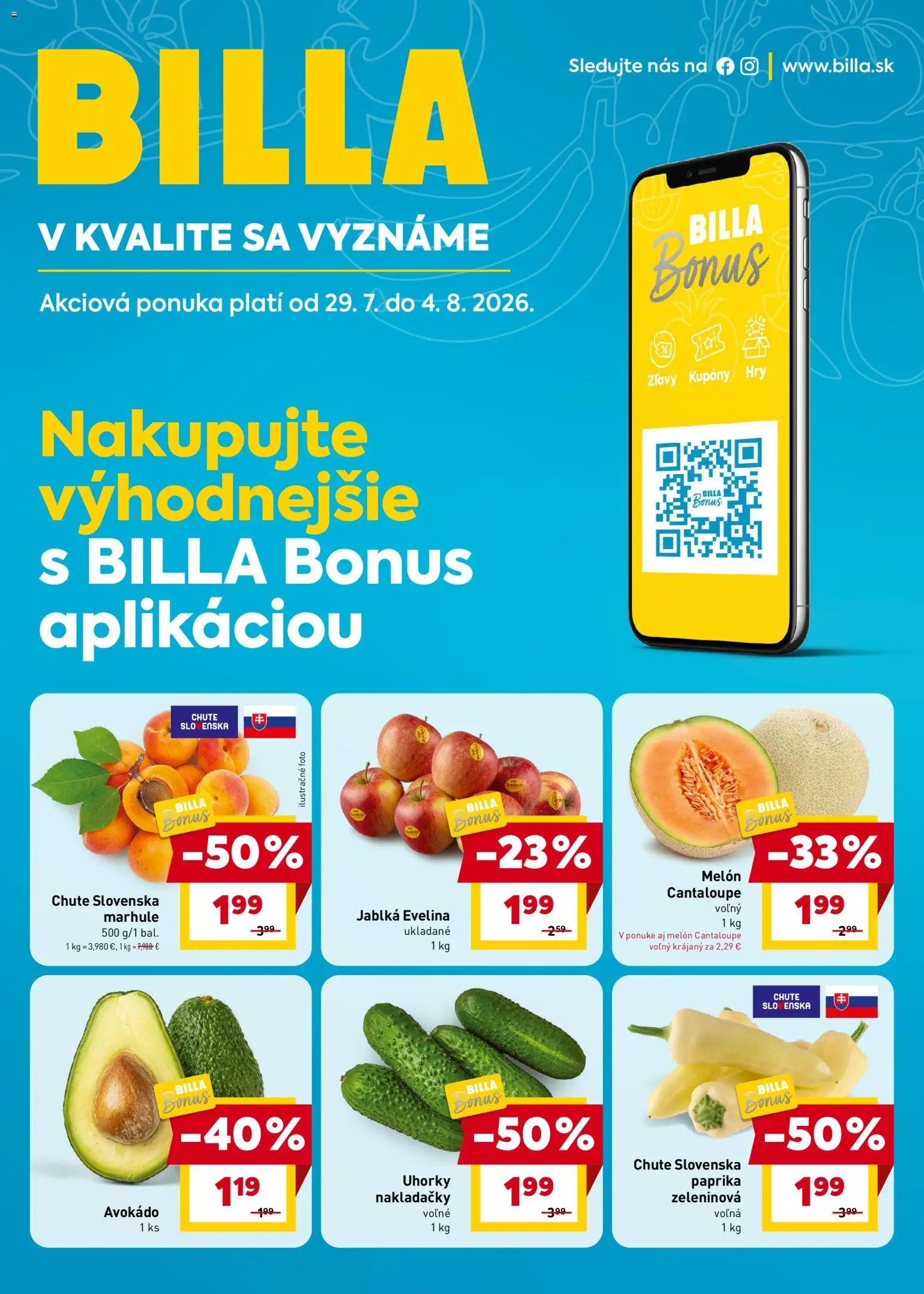 Nové Billa akcie – leták je platný od 29.07.2026 | Strana: 1
