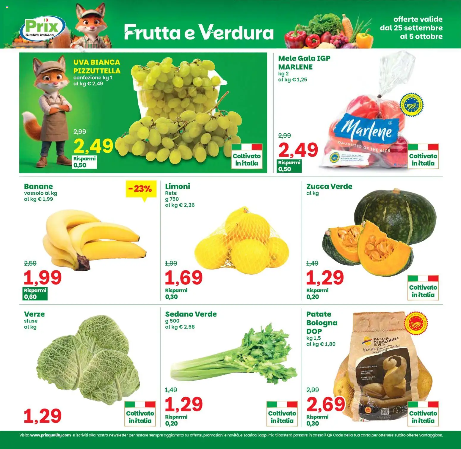 Volantino Prix del 25/09/2026 | Pagina: 7 | Prodotti: Banane, Frutta, The, Vassoio