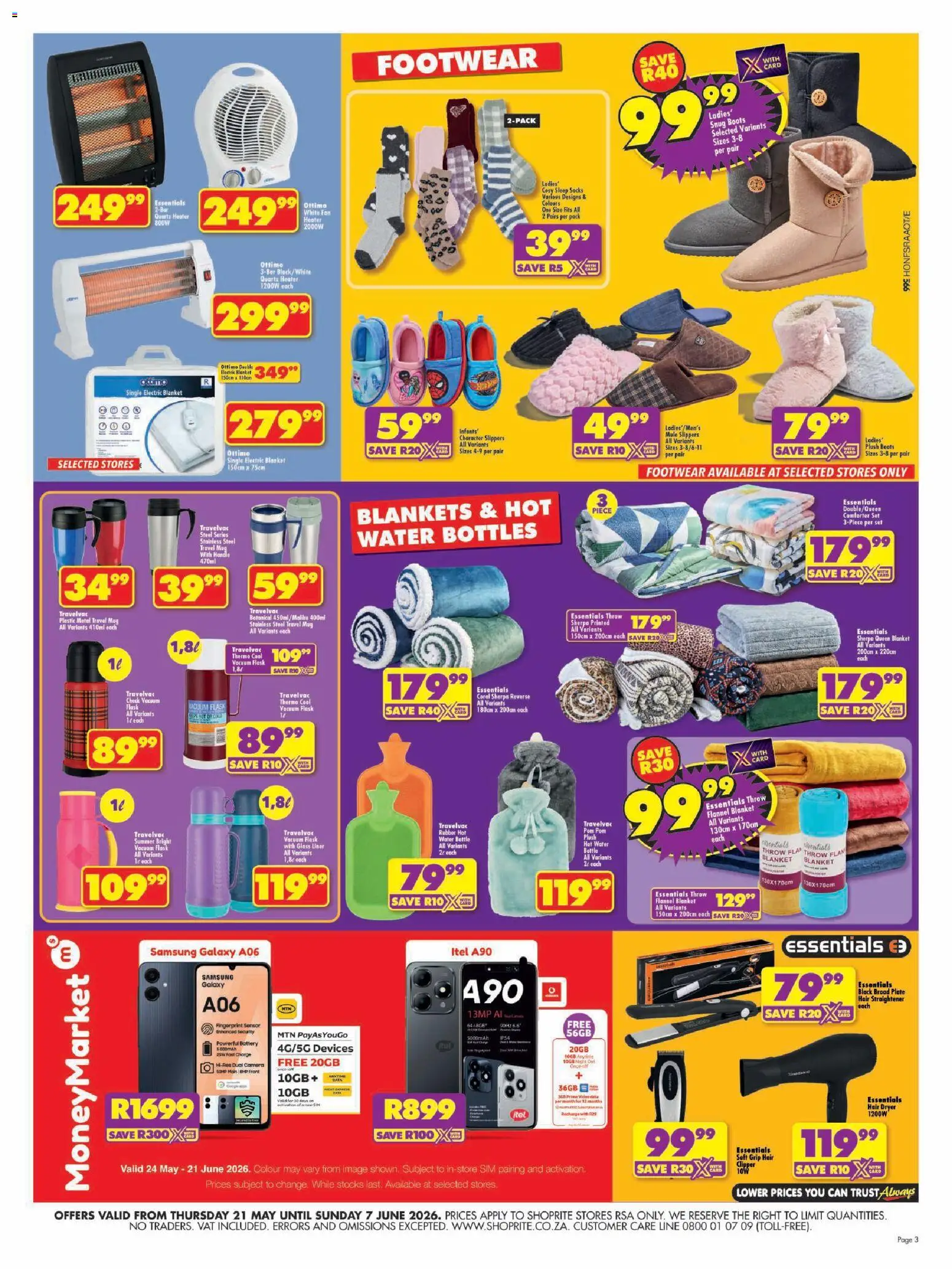 New Shoprite catalogue – valid from 21.05.2026 | Page: 3 | Products: Dryer, Plate, Fan heater, Heater