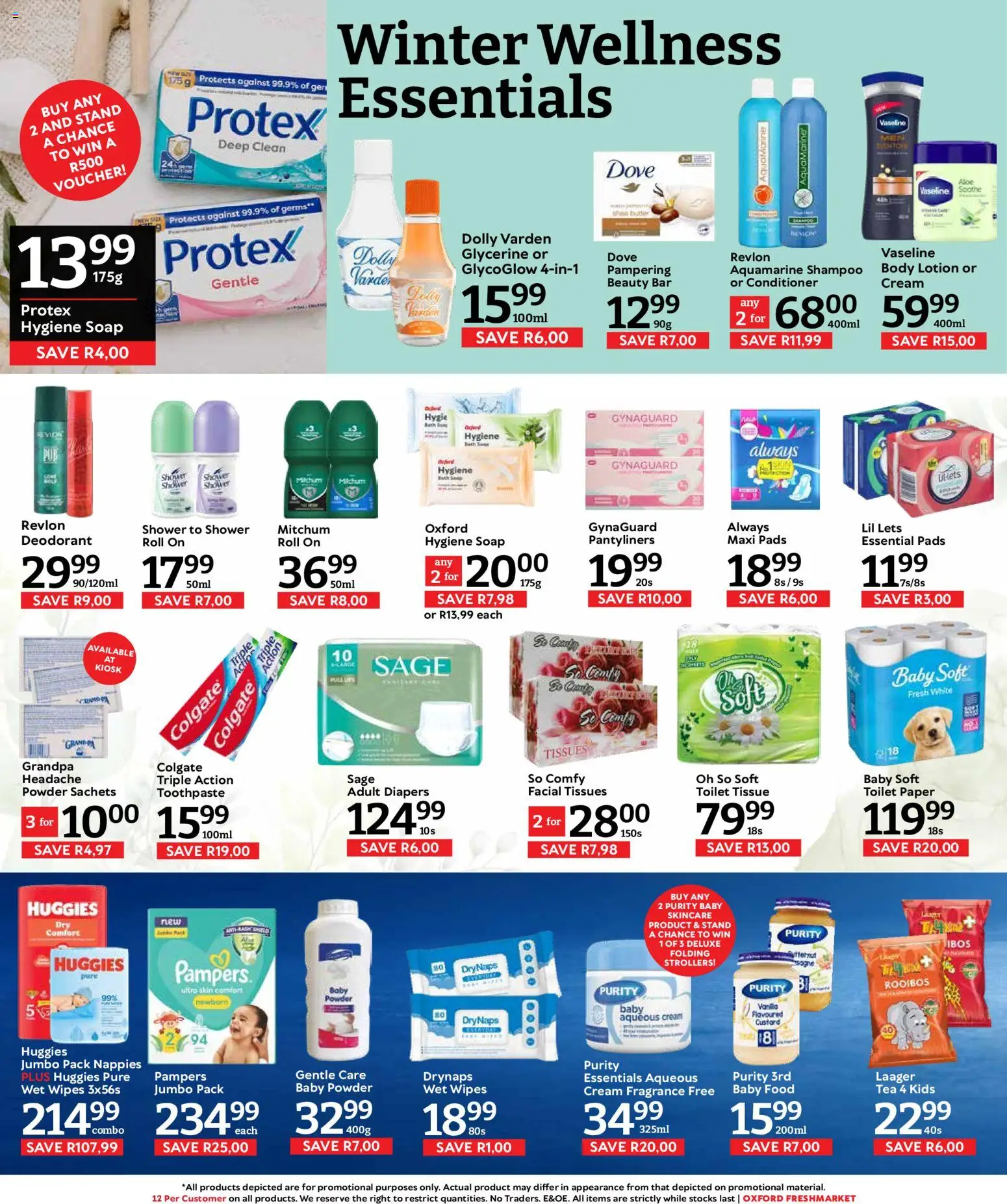 New Oxford Freshmarket catalogue – valid from 05/08/2026 | Page: 14 | Products: Shampoo, Soap, Deodorant, Nappies