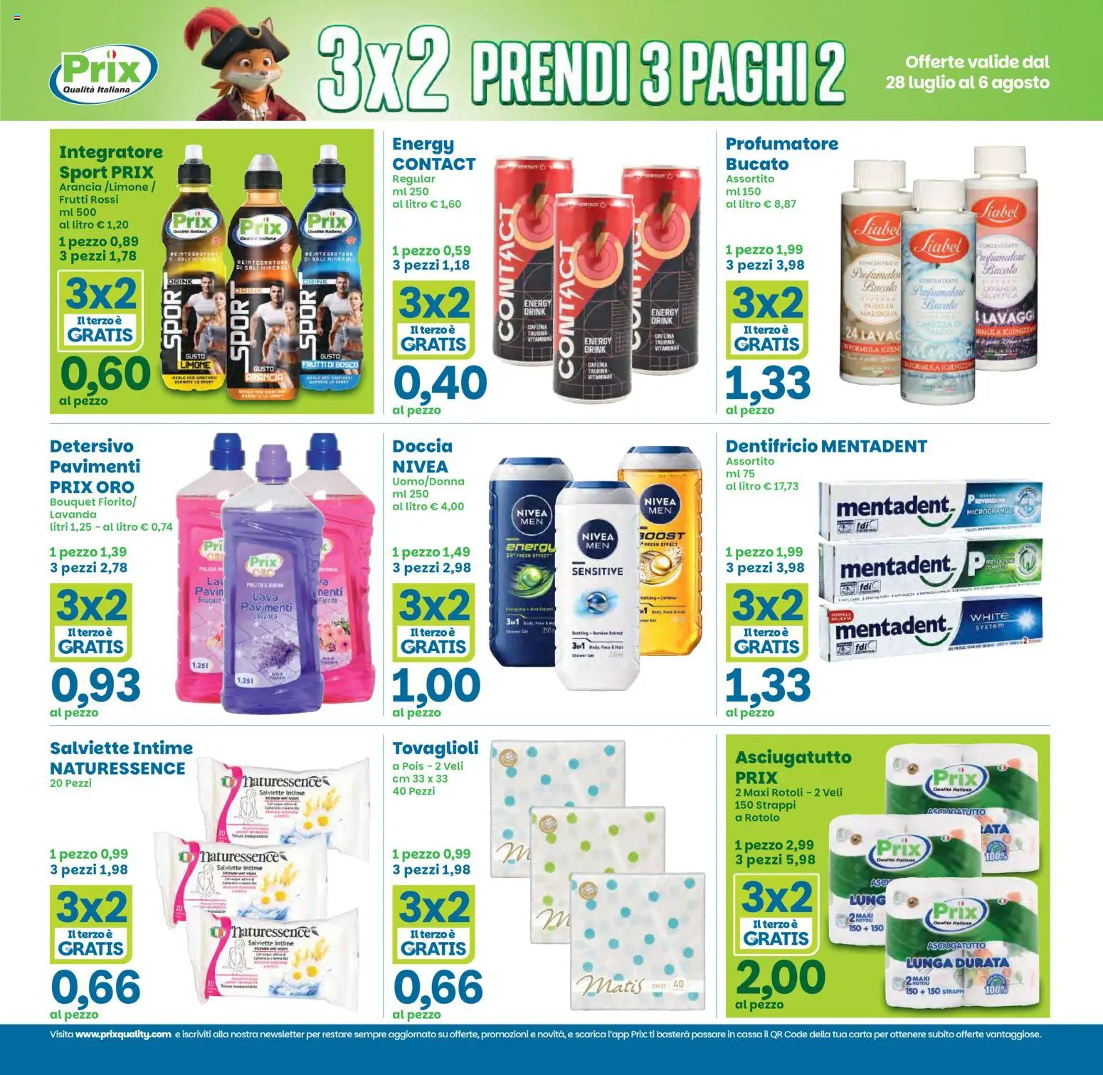 Volantino Prix del 28/07/2026 | Pagina: 6 | Prodotti: Limone, Asciugatutto, Lavanda, Doccia