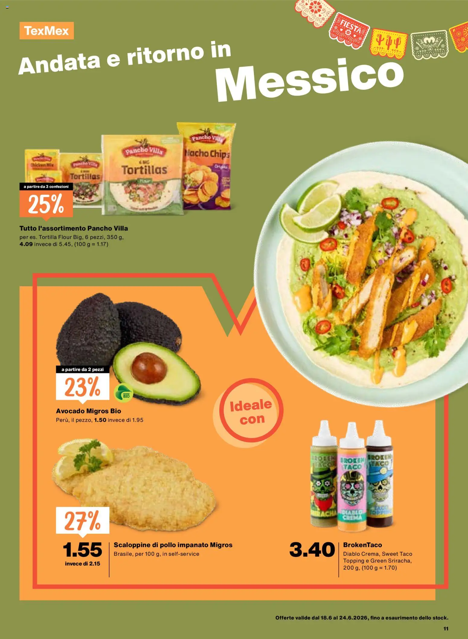 Migros aktionen IT – gültig ab 18.06.2026 | Seite: 11 | Produkte: Avocado, Chips