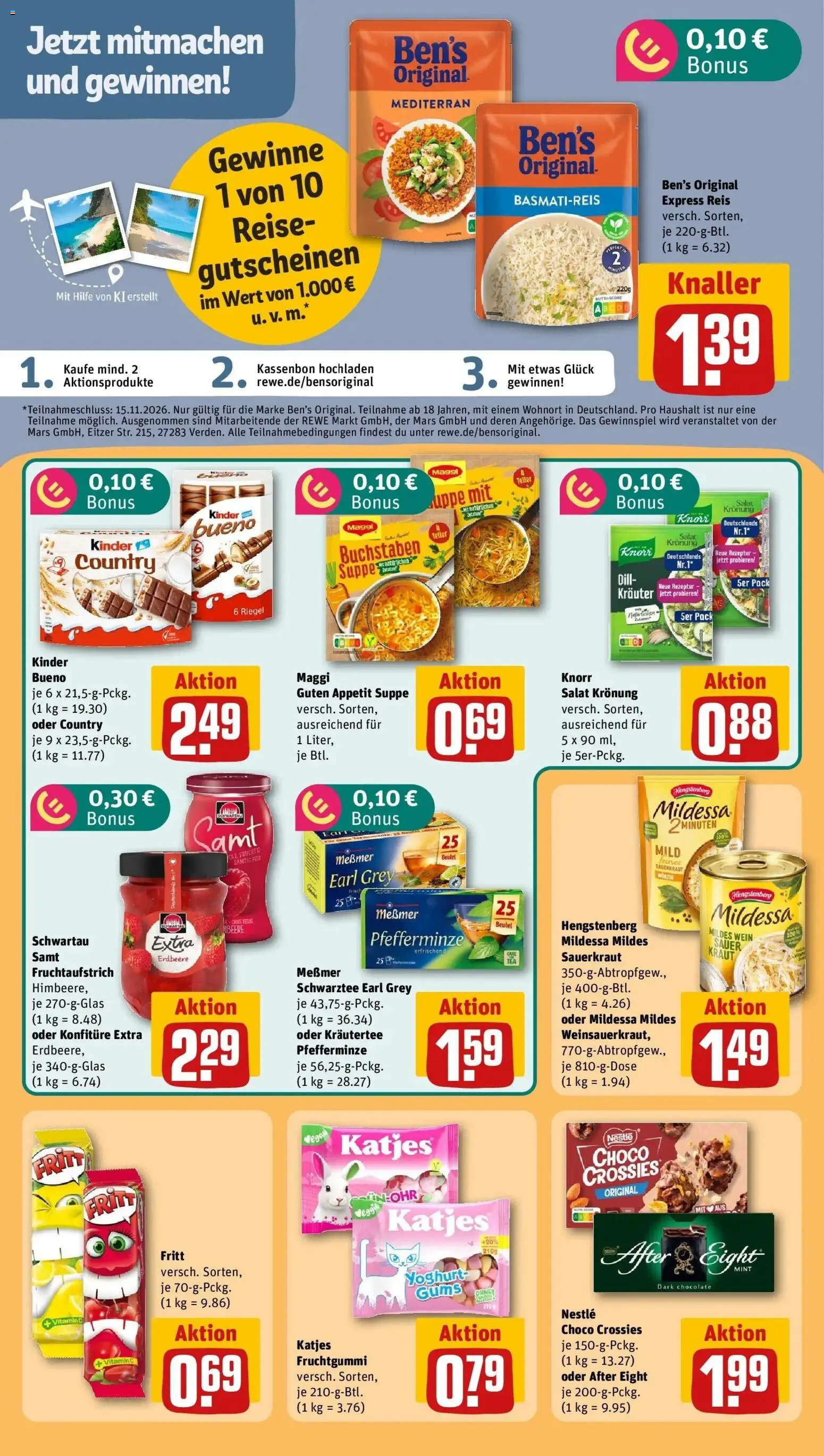 REWE Prospekt ab 07.09.2026 zum Blättern » Angebote | Seite: 14 | Produkte: Maggi, Mars, Kräutertee, Reis