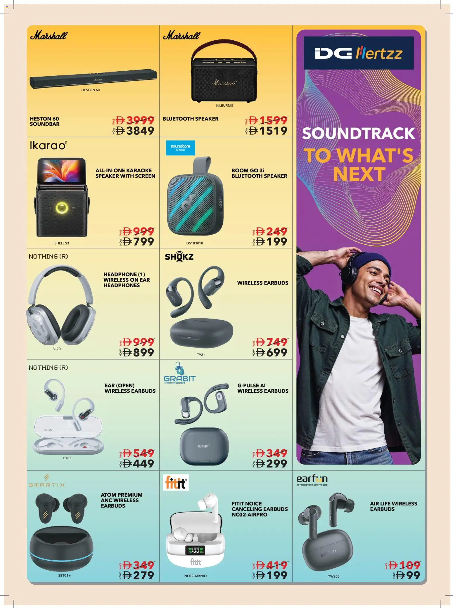 {H1} | Page: 13 | Products: Headphones, Earbuds, Speaker, Soundbar