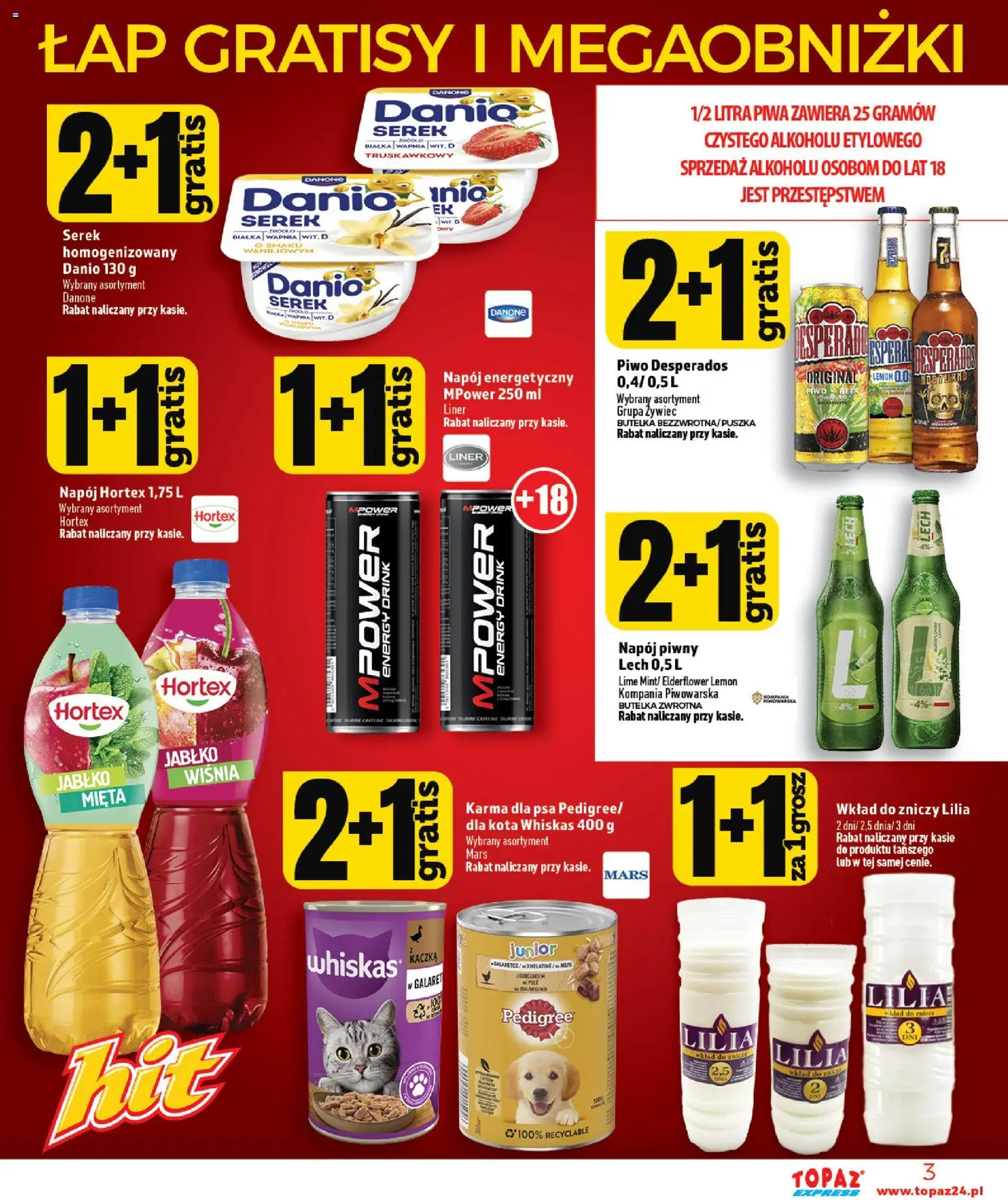 Topaz gazetka - Express od 06.08.2026 | Strona: 3 | Produkty: Kaczka, Milka, Mięta, Karma dla psa