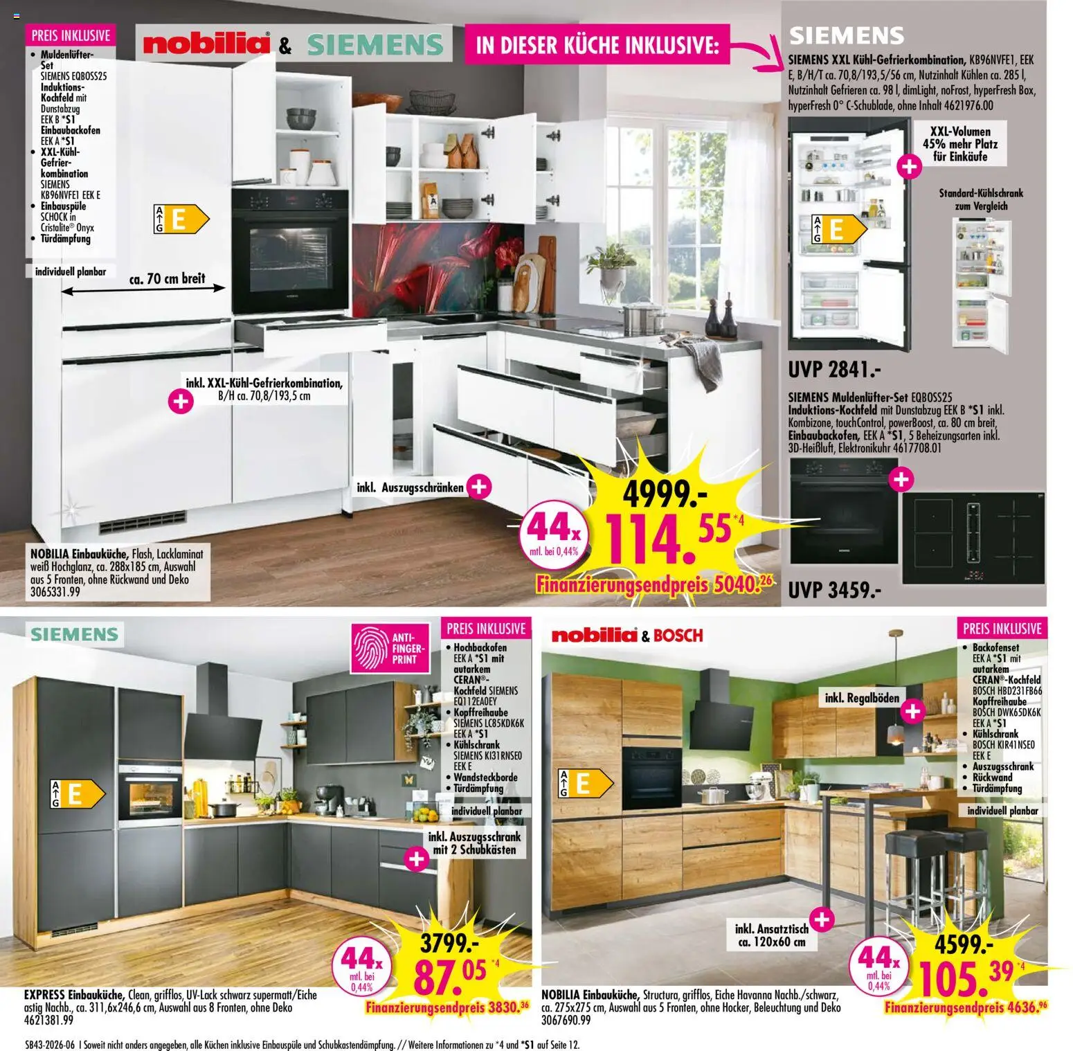 SB Möbel Boss Prospekt – gültig ab 17.10.2026 | Seite: 6 | Produkte: Bosch, Havanna, Küche, Kochfeld
